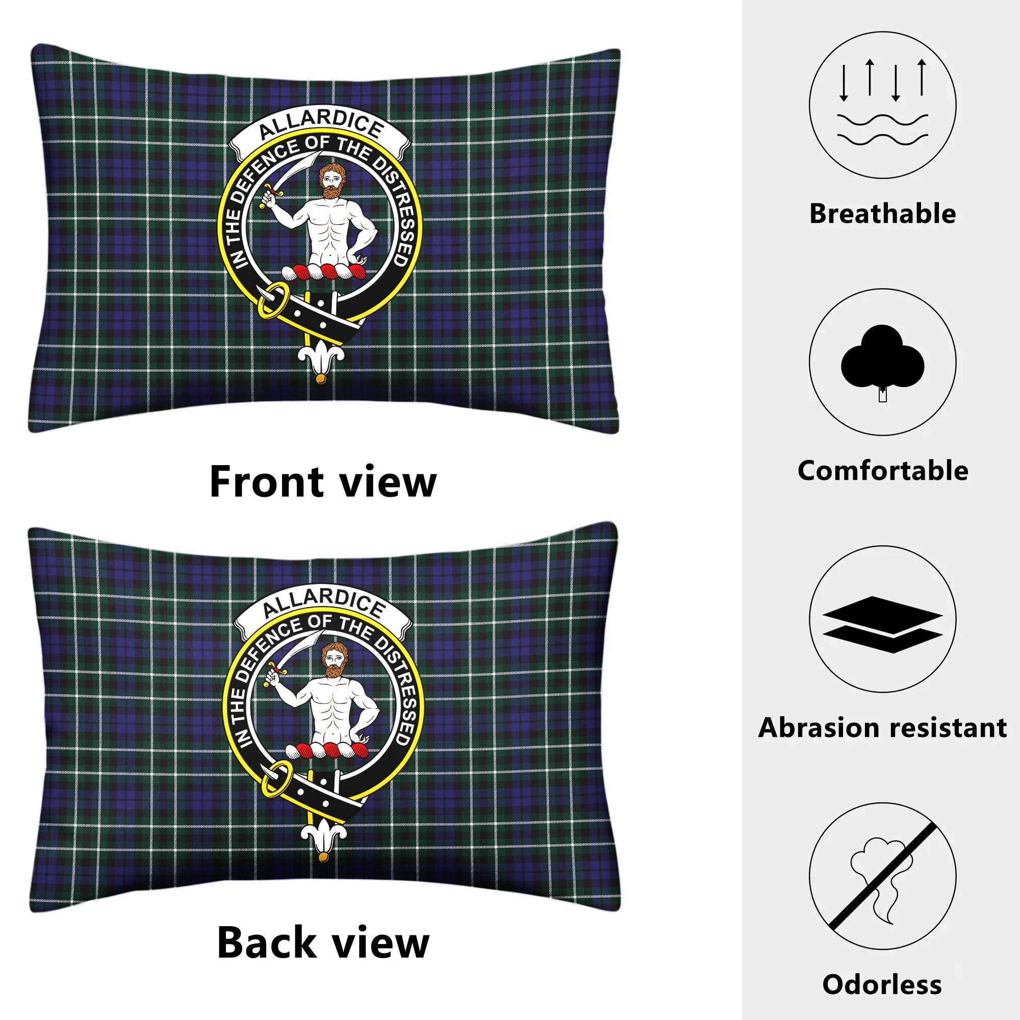 Allardice Tartan Crest Pillow Cover