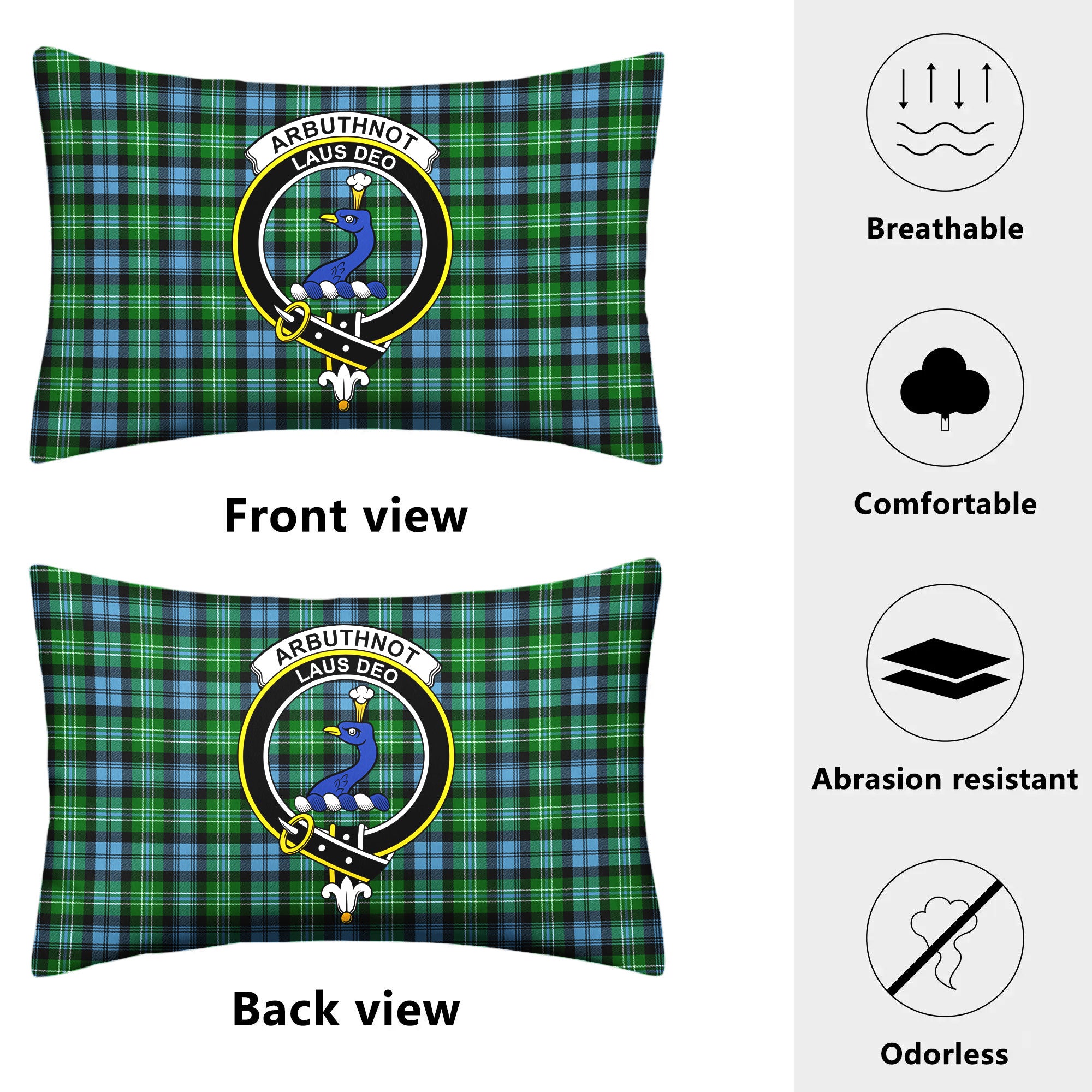 Arbuthnot Ancient Tartan Crest Pillow Cover