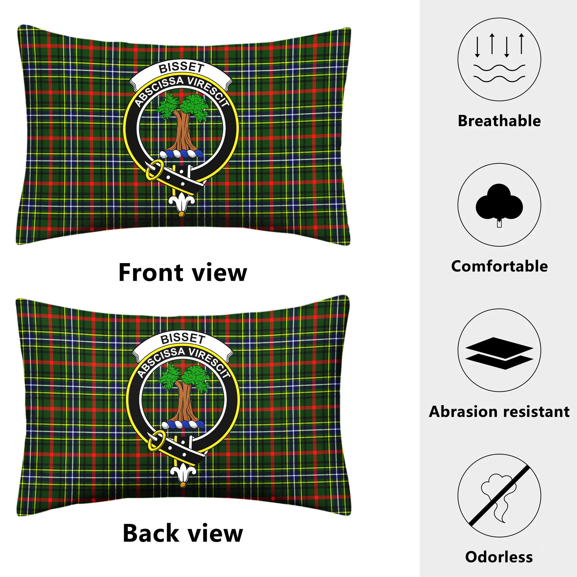 Bisset Tartan Crest Pillow Cover