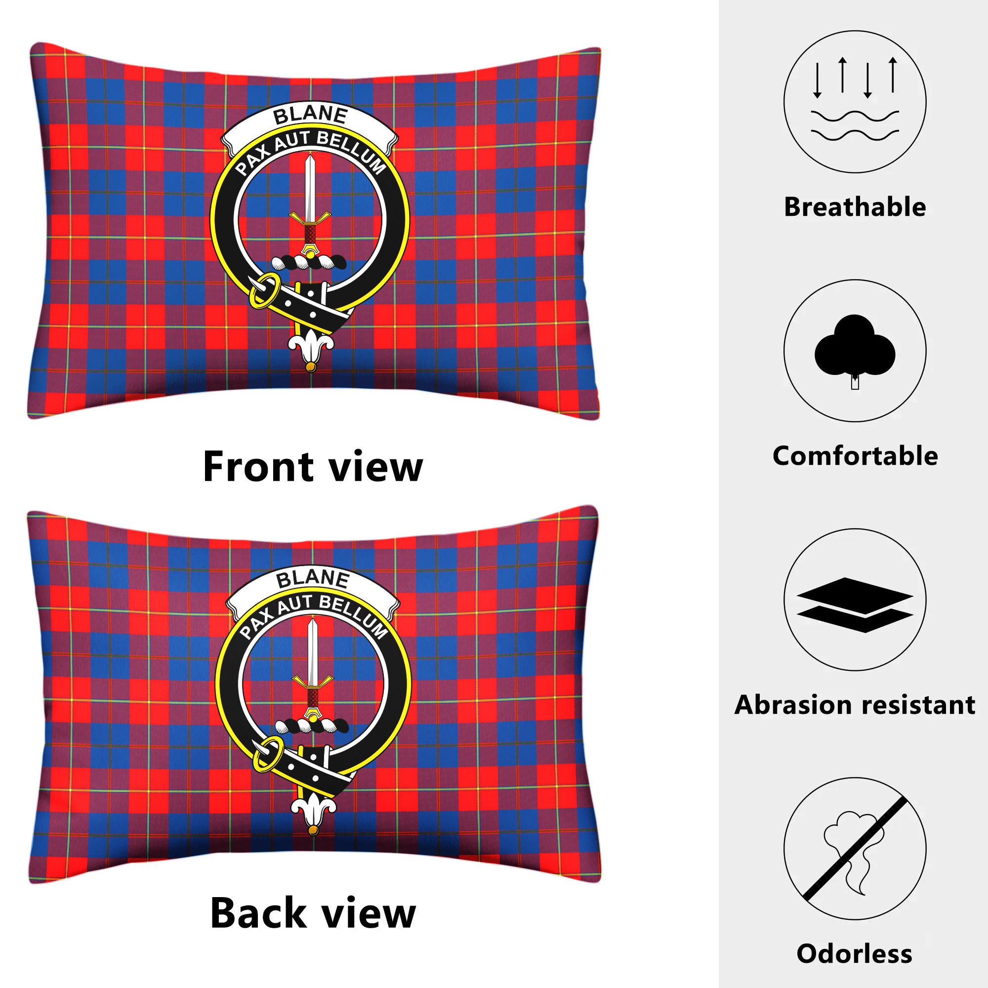 Blane Tartan Crest Pillow Cover