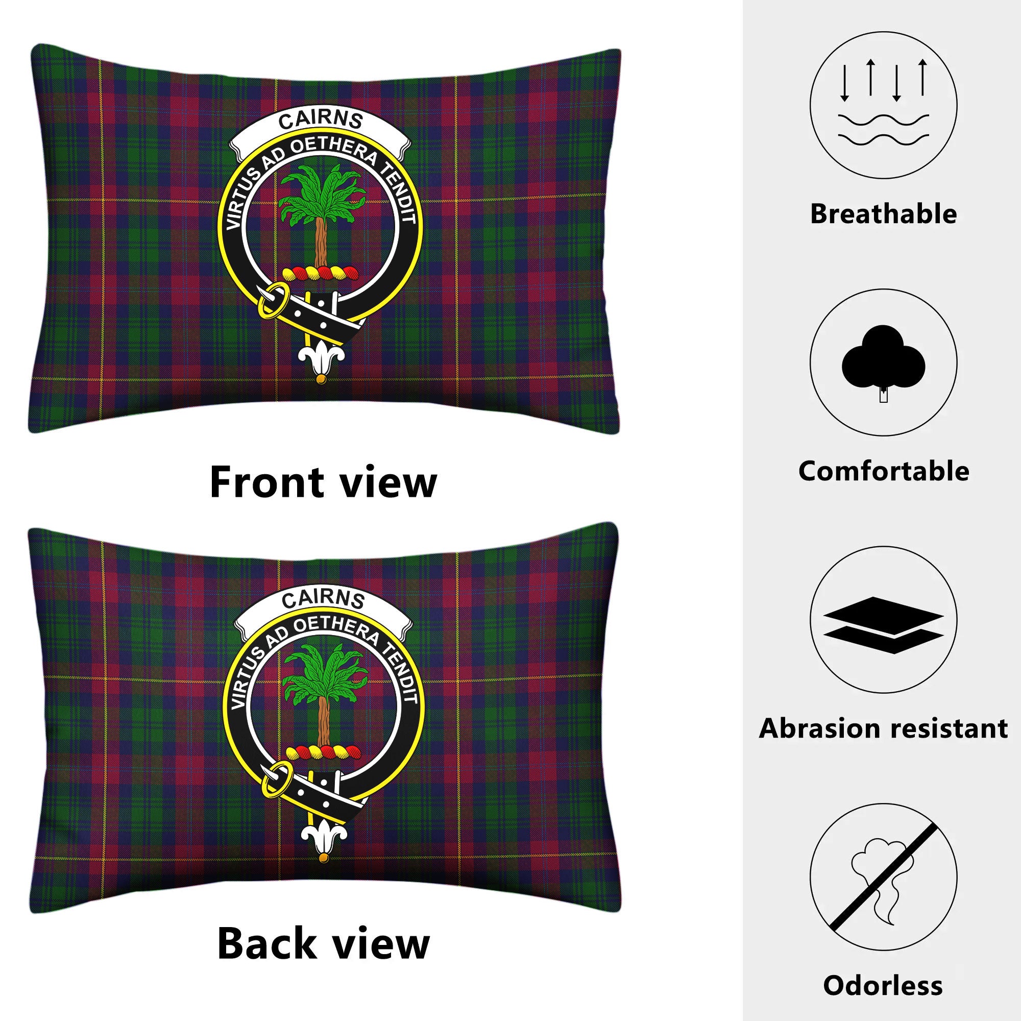 Cairns Tartan Crest Pillow Cover