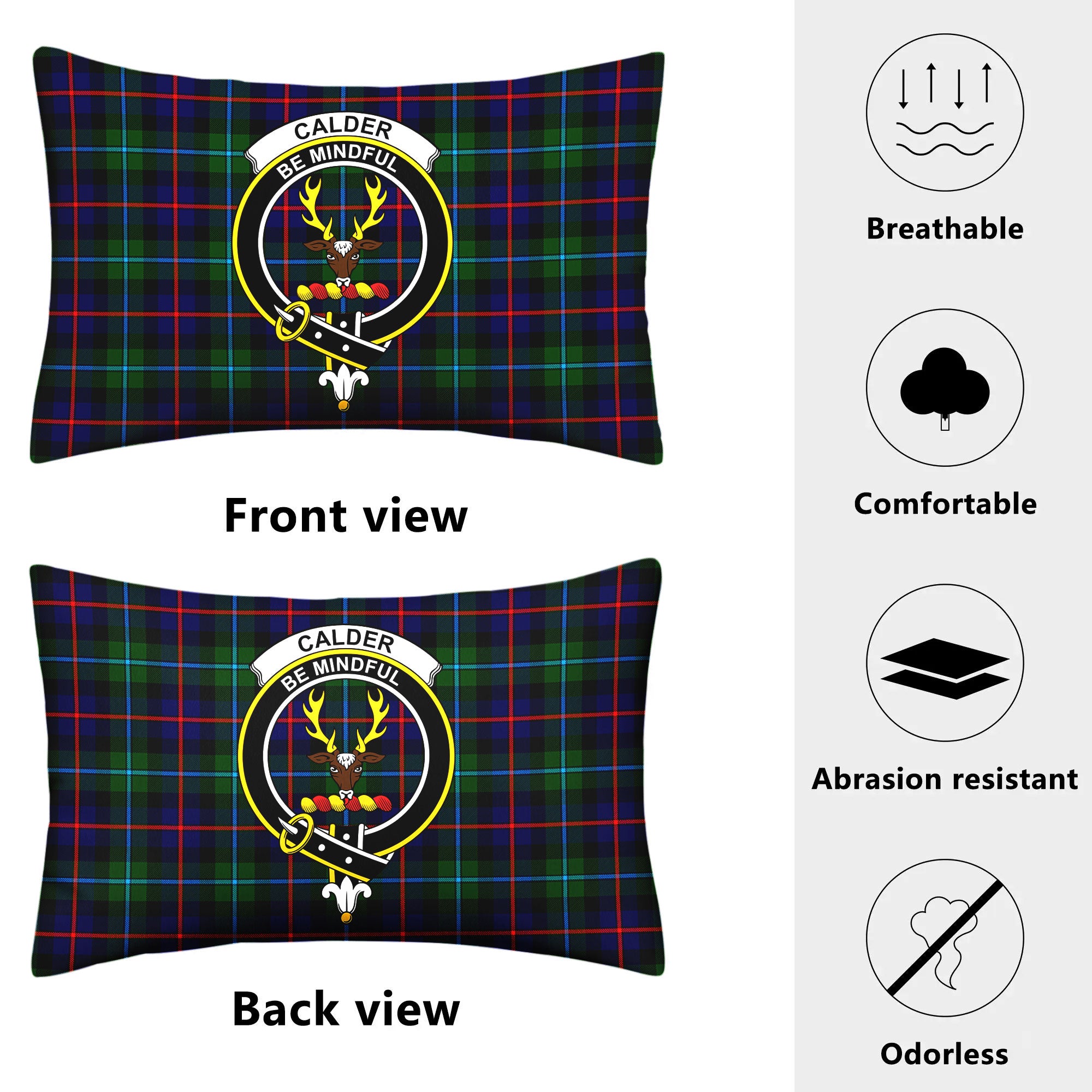 Calder Tartan Crest Pillow Cover