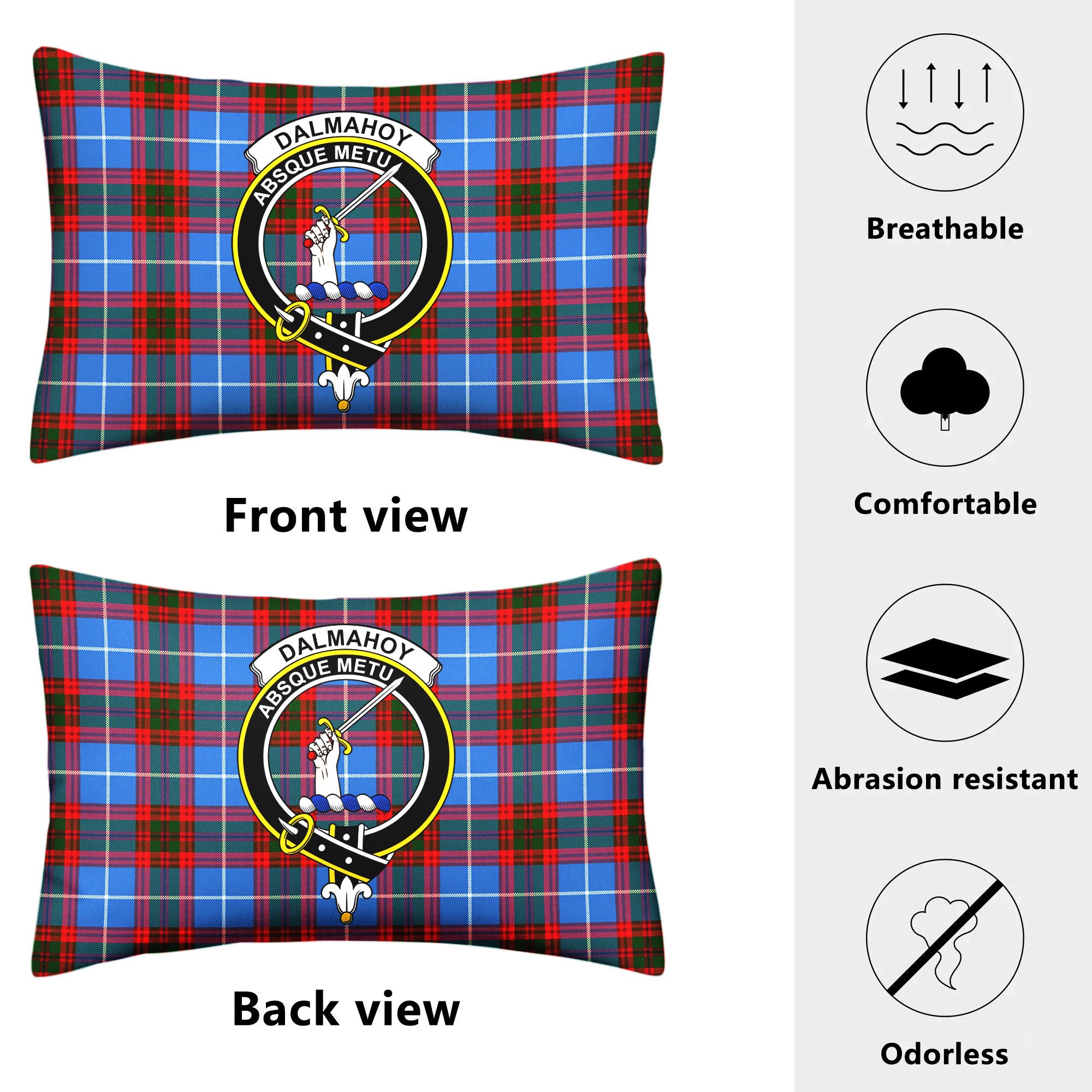 Dalmahoy Tartan Crest Pillow Cover