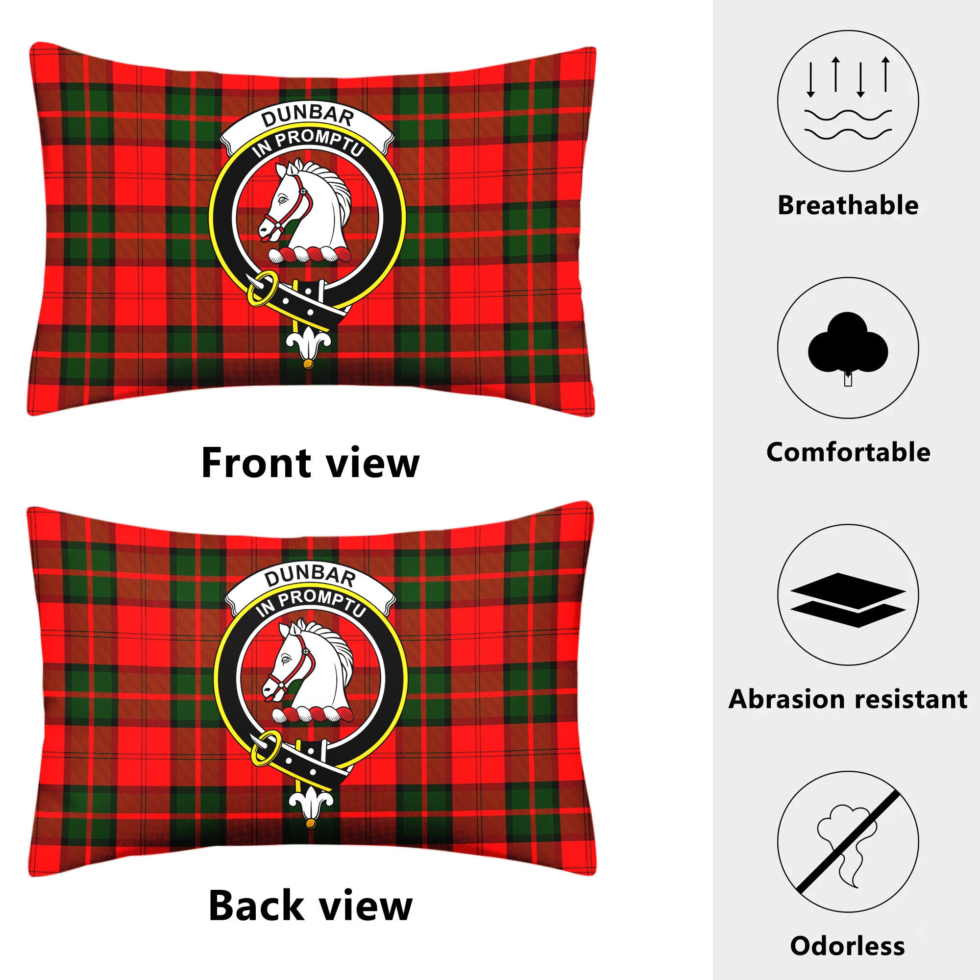 Dunbar Modern Tartan Crest Pillow Cover