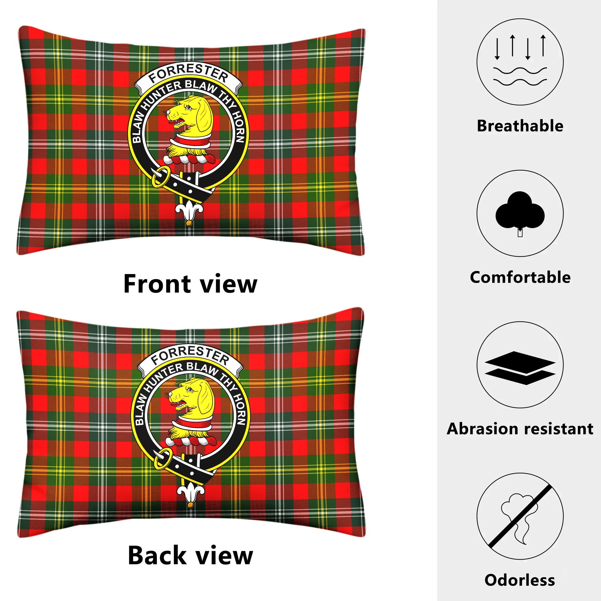 Forrester Tartan Crest Pillow Cover