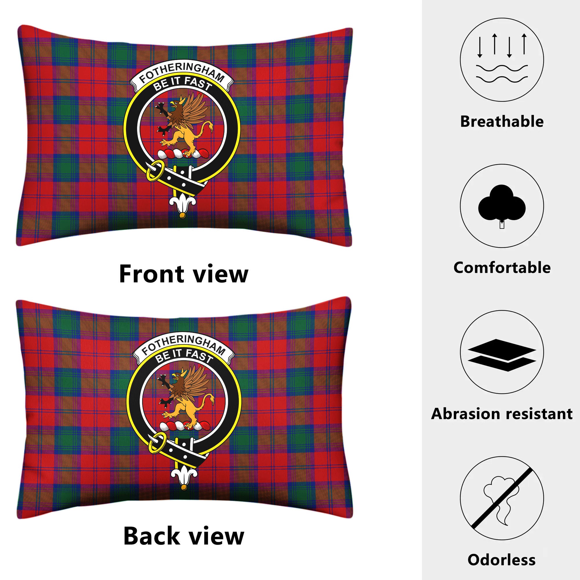 Fotheringham Tartan Crest Pillow Cover