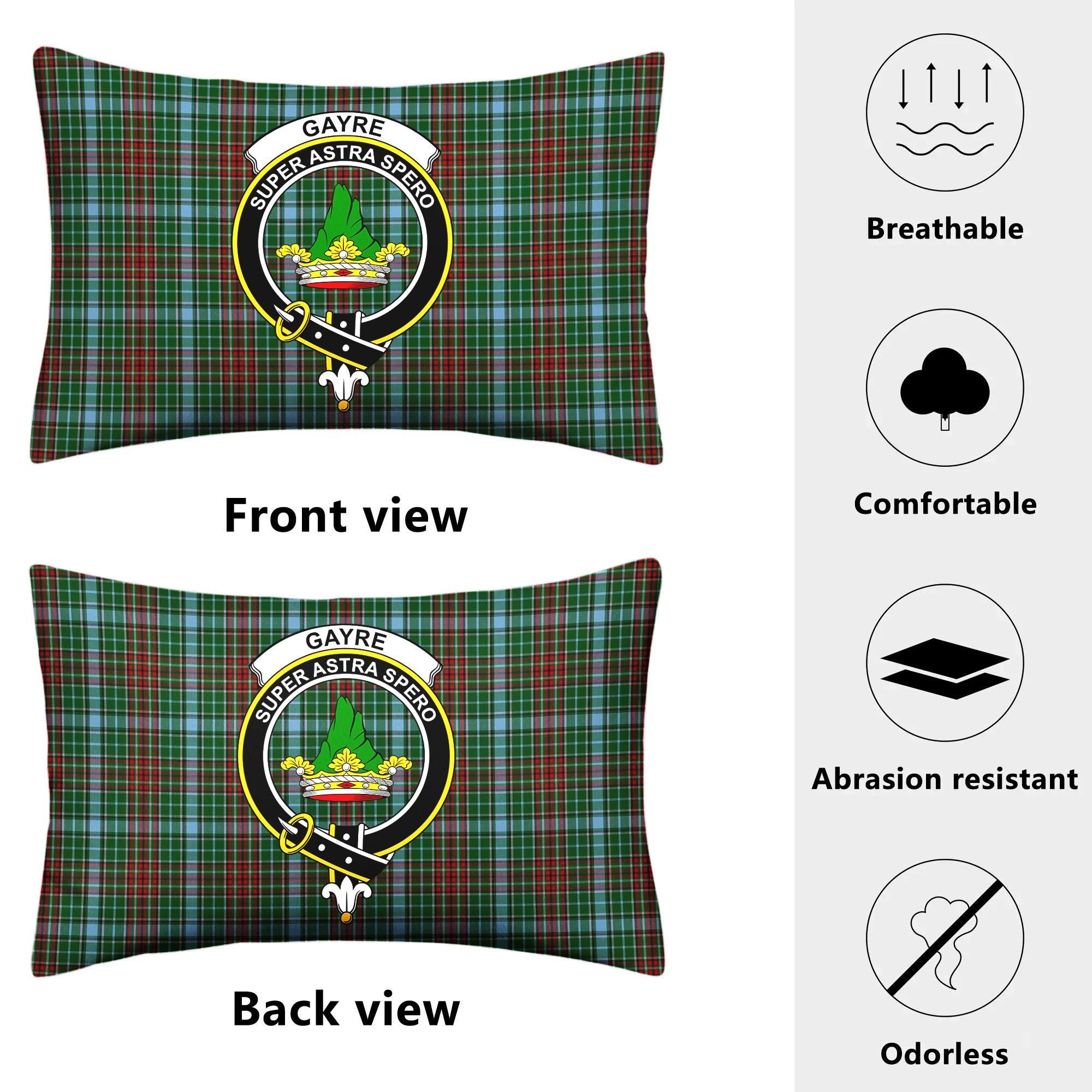 Gayre Tartan Crest Pillow Cover