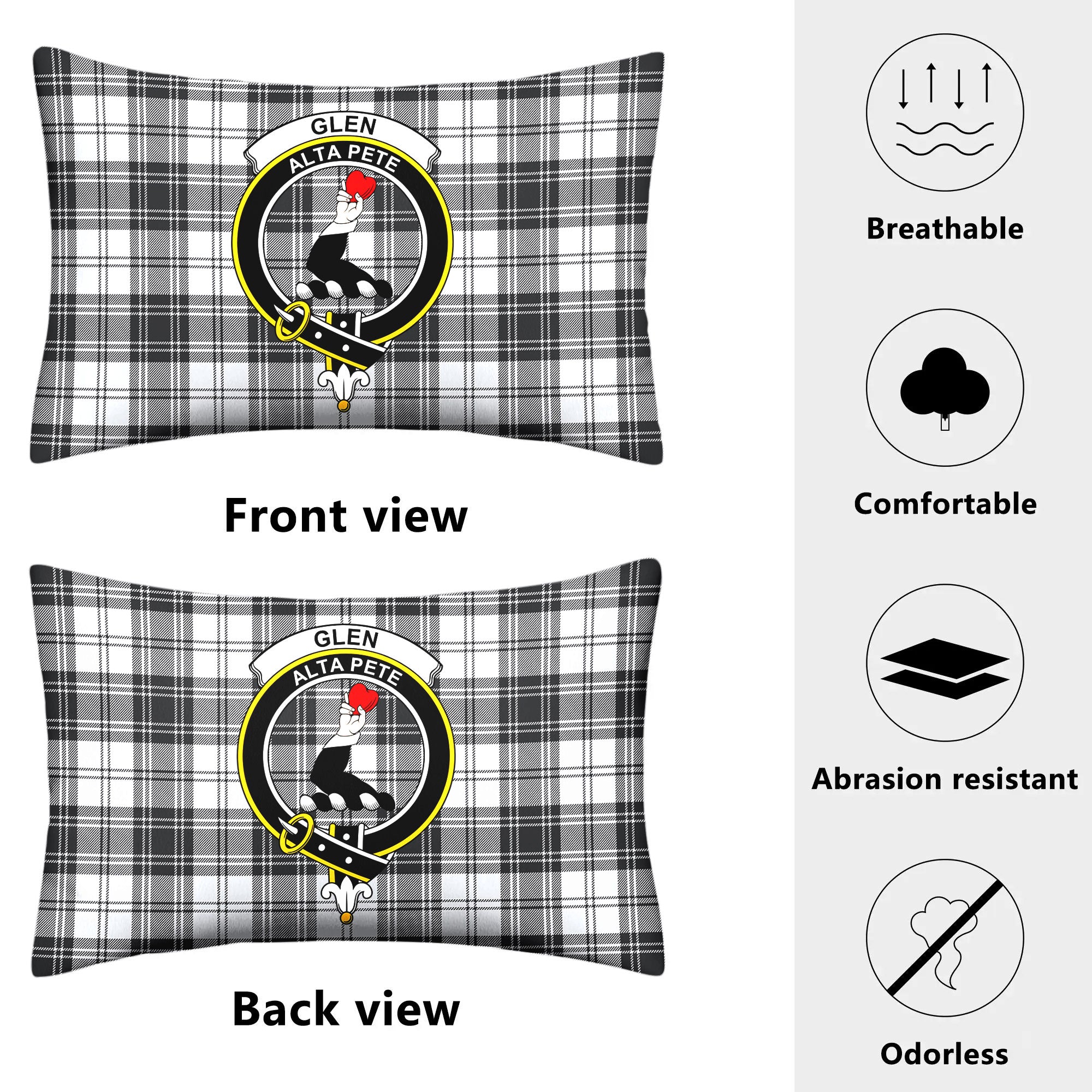 Glen Tartan Crest Pillow Cover