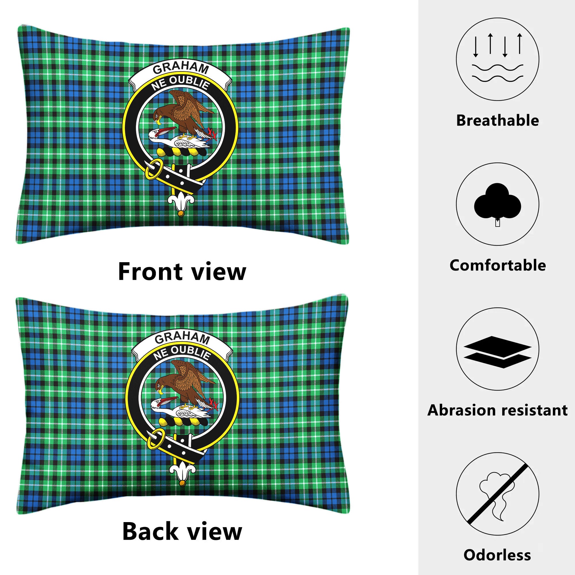 Graham of Montrose Ancient Tartan Crest Pillow Cover