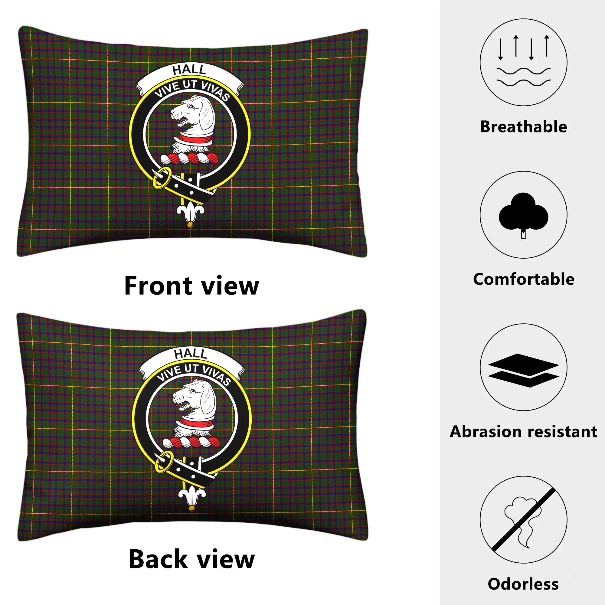 Hall Tartan Crest Pillow Cover