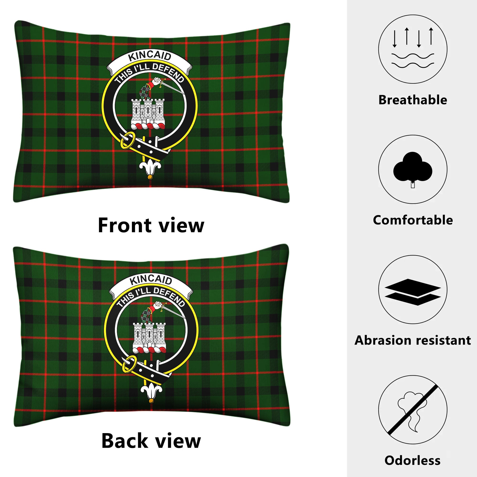 Kincaid Tartan Crest Pillow Cover