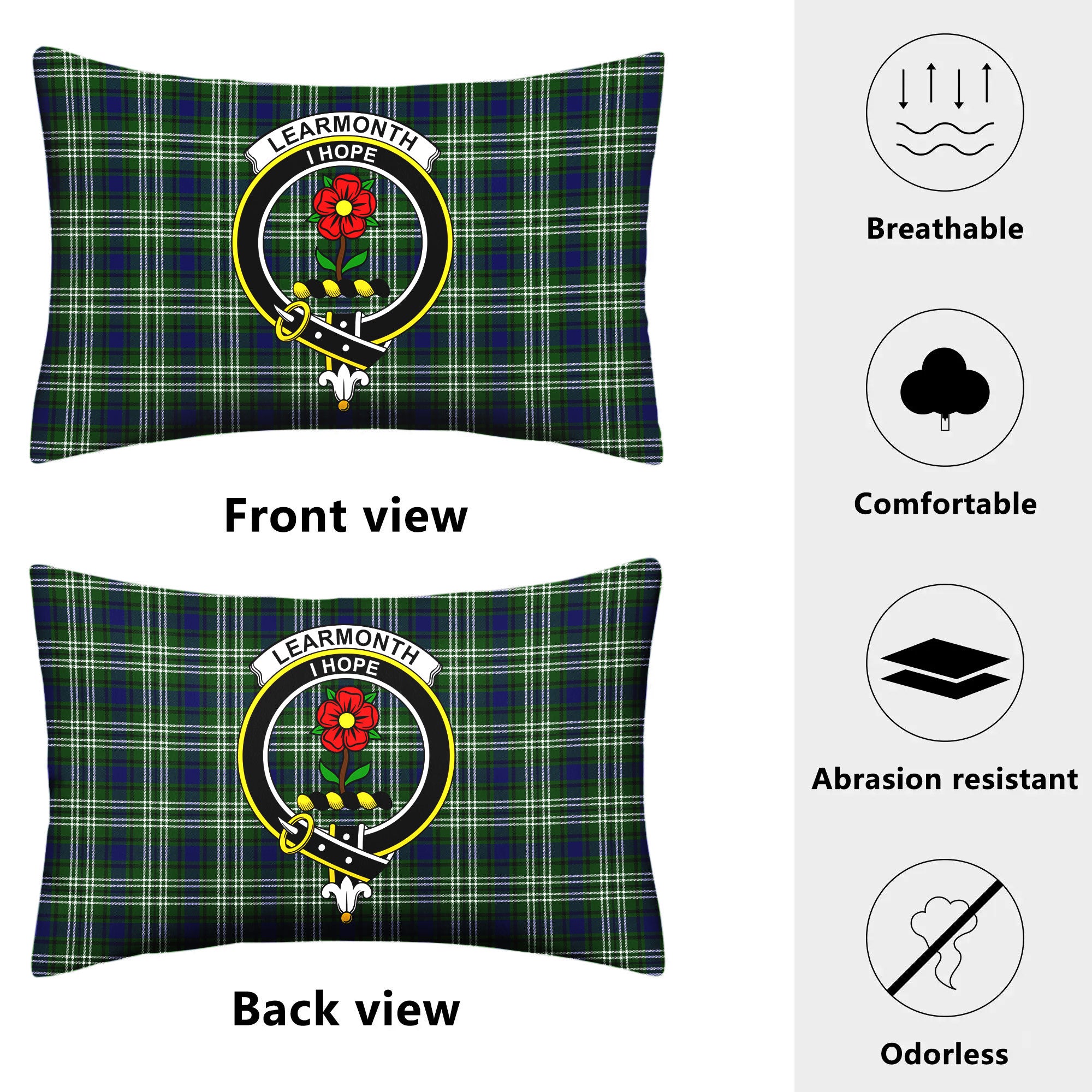 Learmonth Tartan Crest Pillow Cover