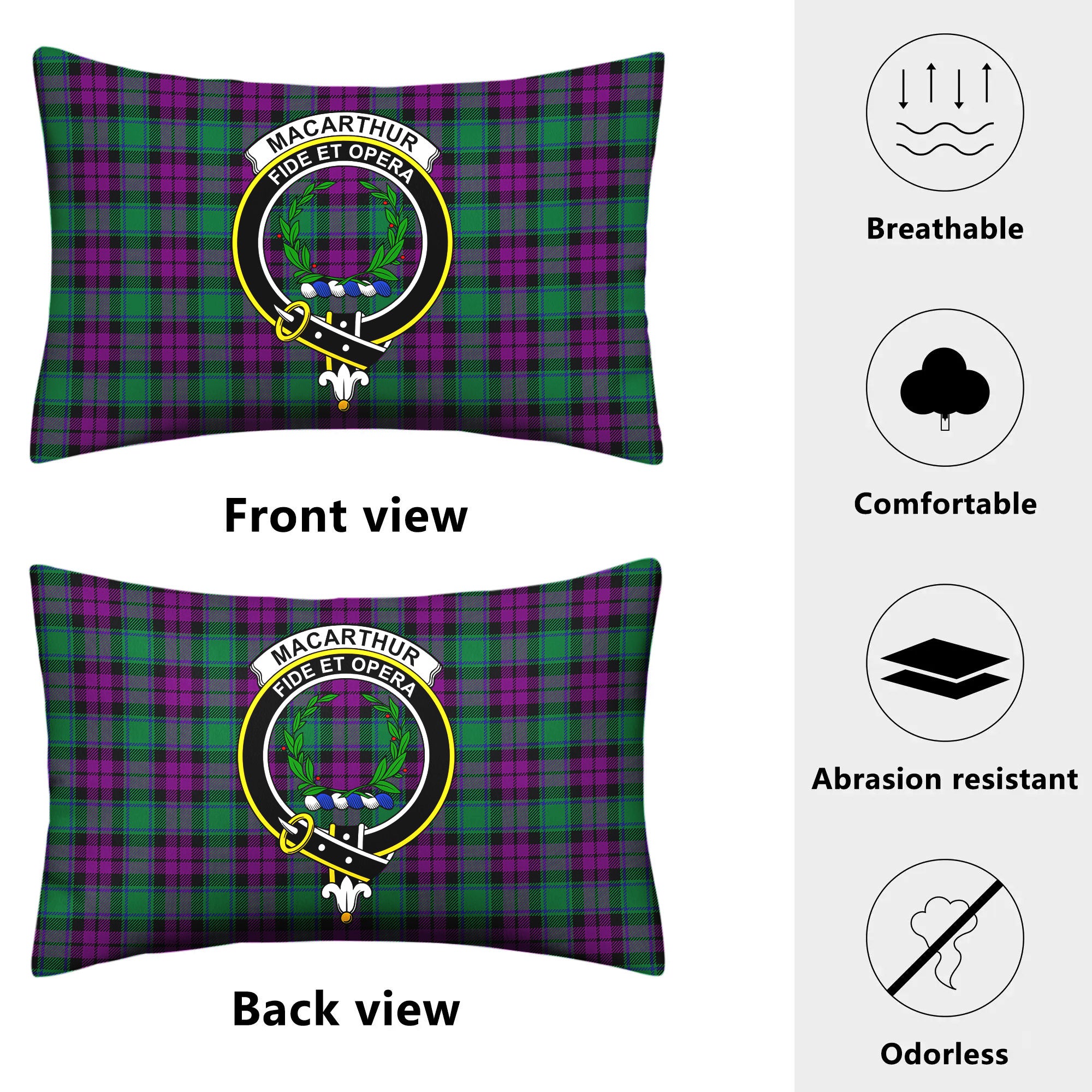 MacArthur - Milton Tartan Crest Pillow Cover