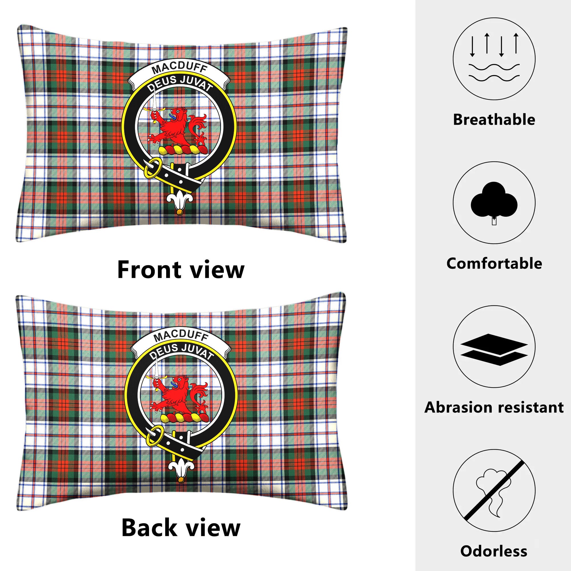 MacDuff Dress Ancient Tartan Crest Pillow Cover