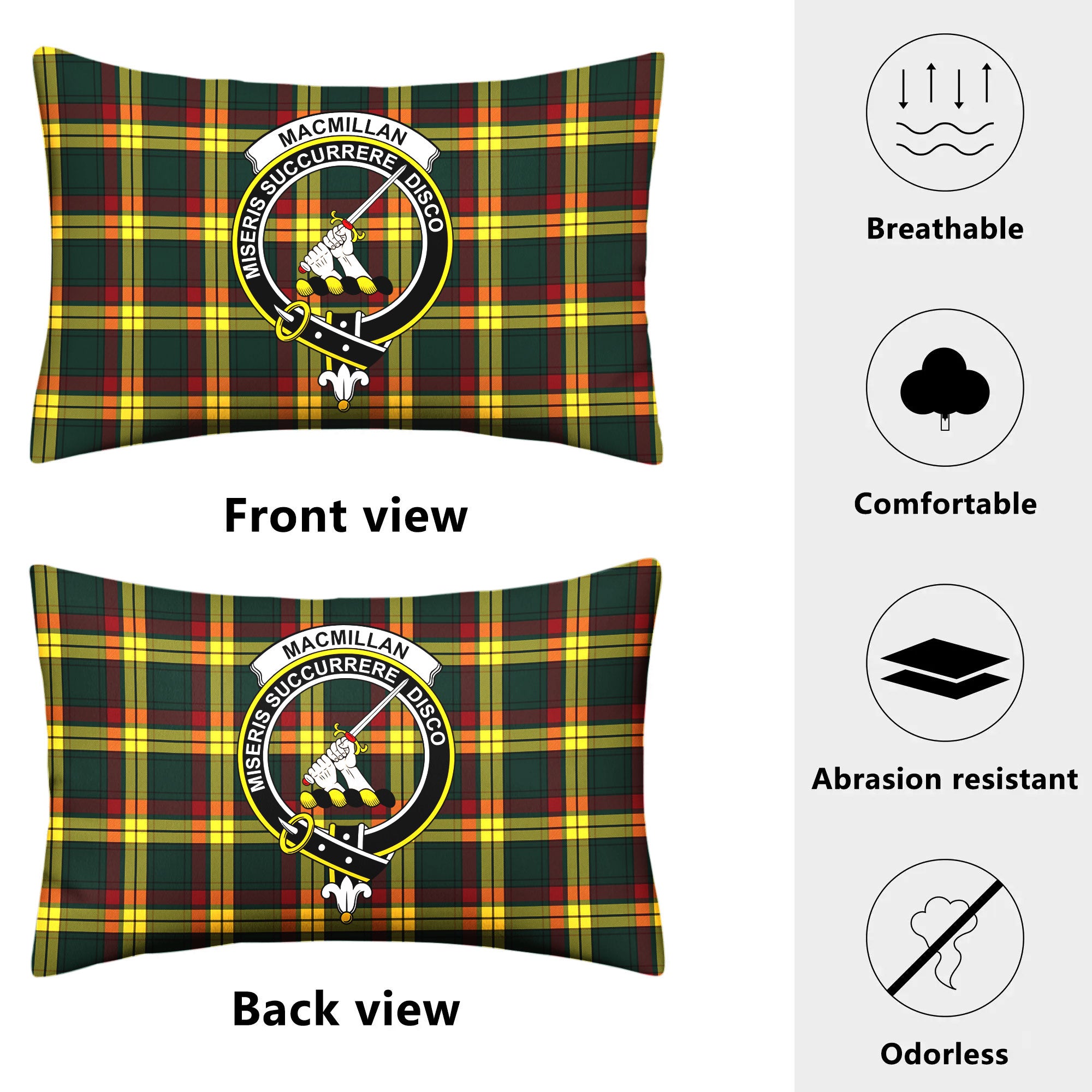 MacMillan Old Modern Tartan Crest Pillow Cover