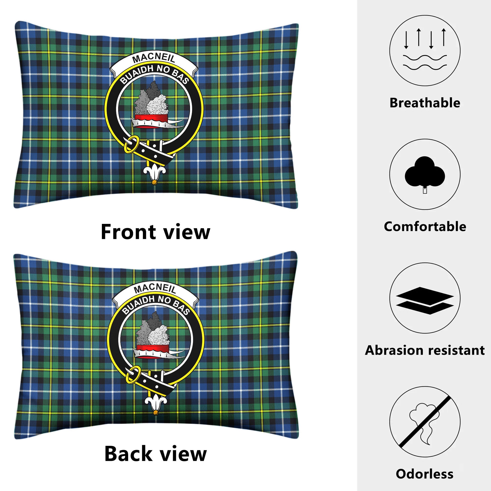 MacNeil of Barra Ancient Tartan Crest Pillow Cover