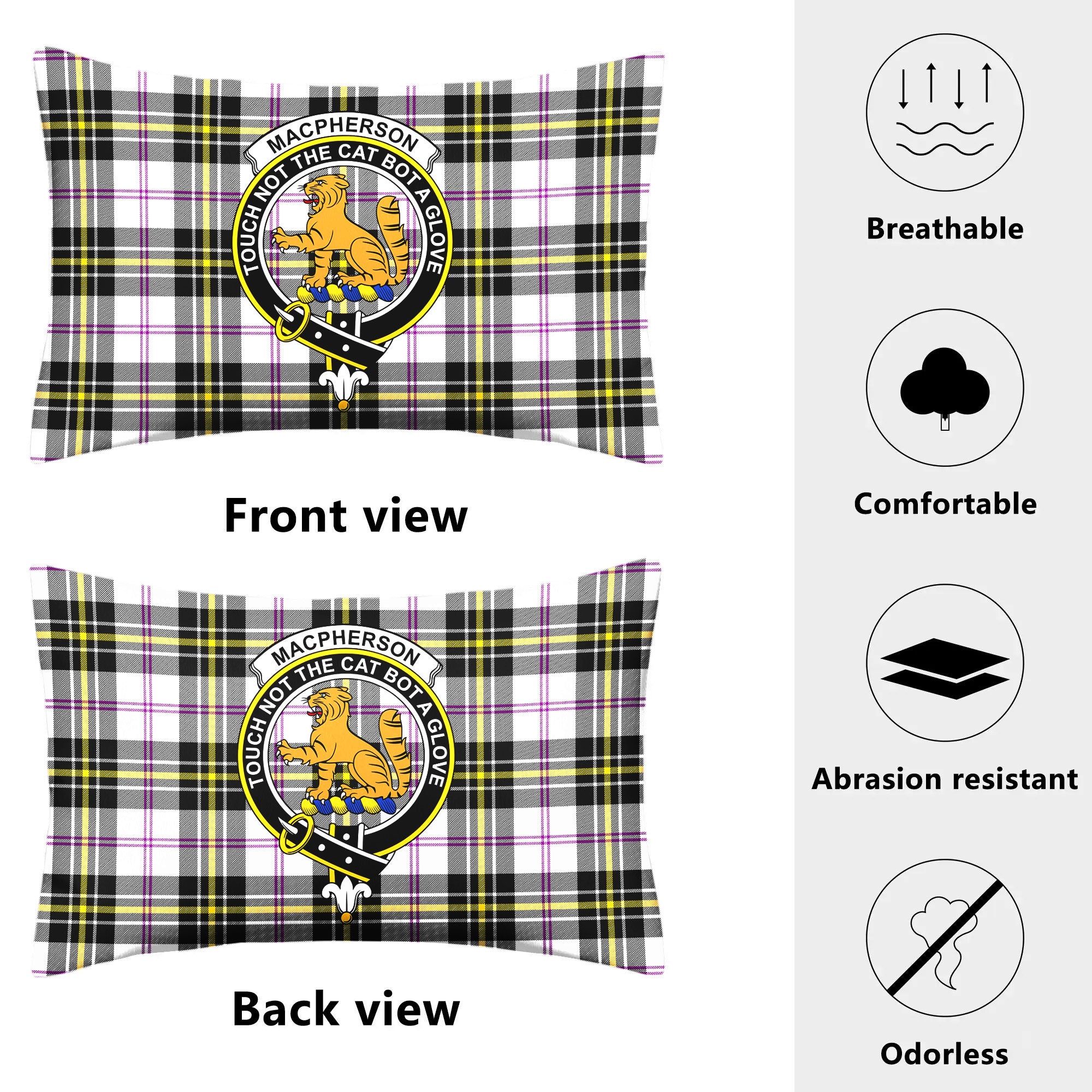 MacPherson Dress Modern Tartan Crest Pillow Cover