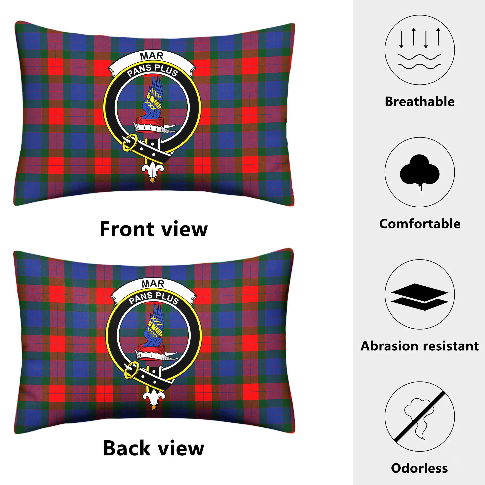 Mar Tartan Crest Pillow Cover