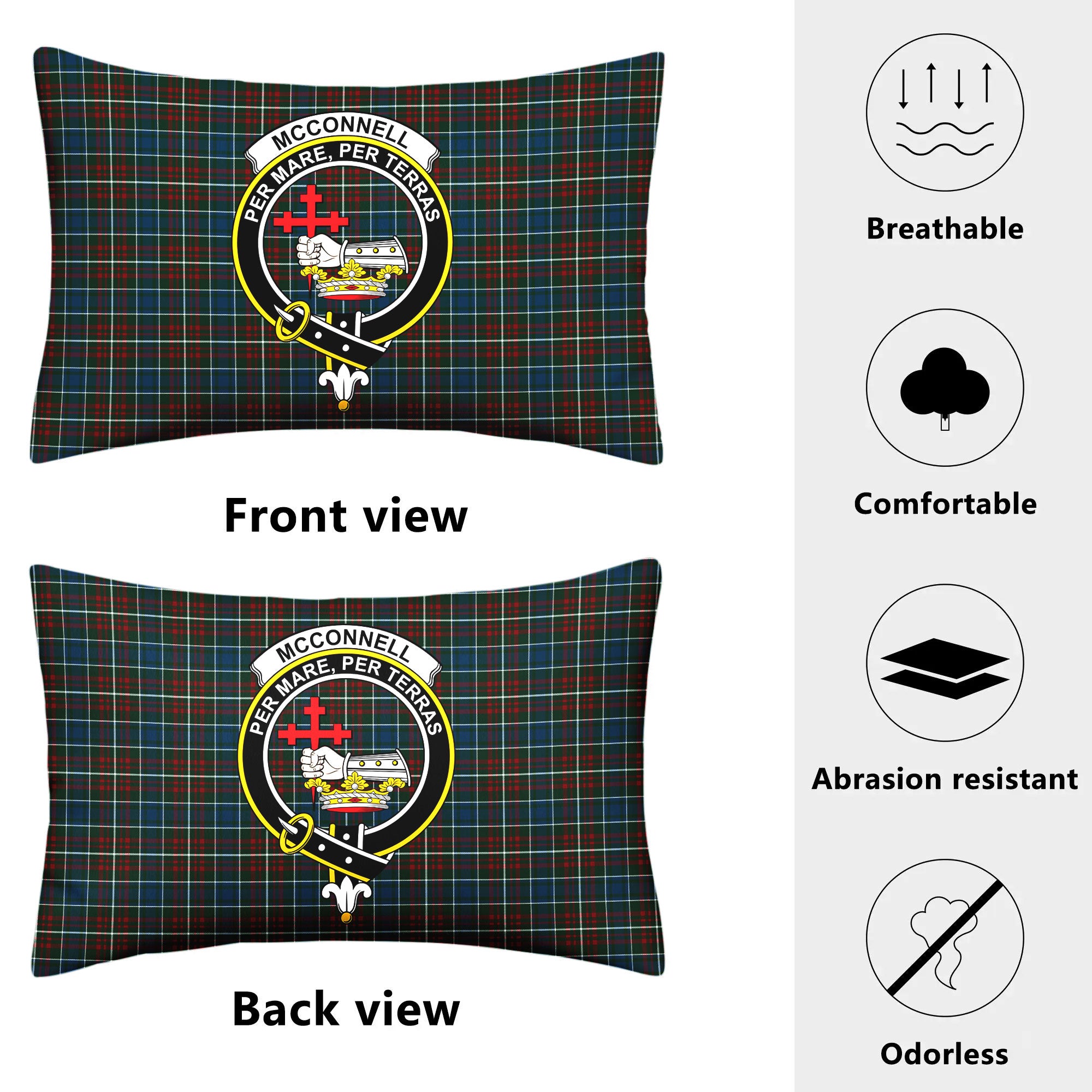 McConnell Tartan Crest Pillow Cover