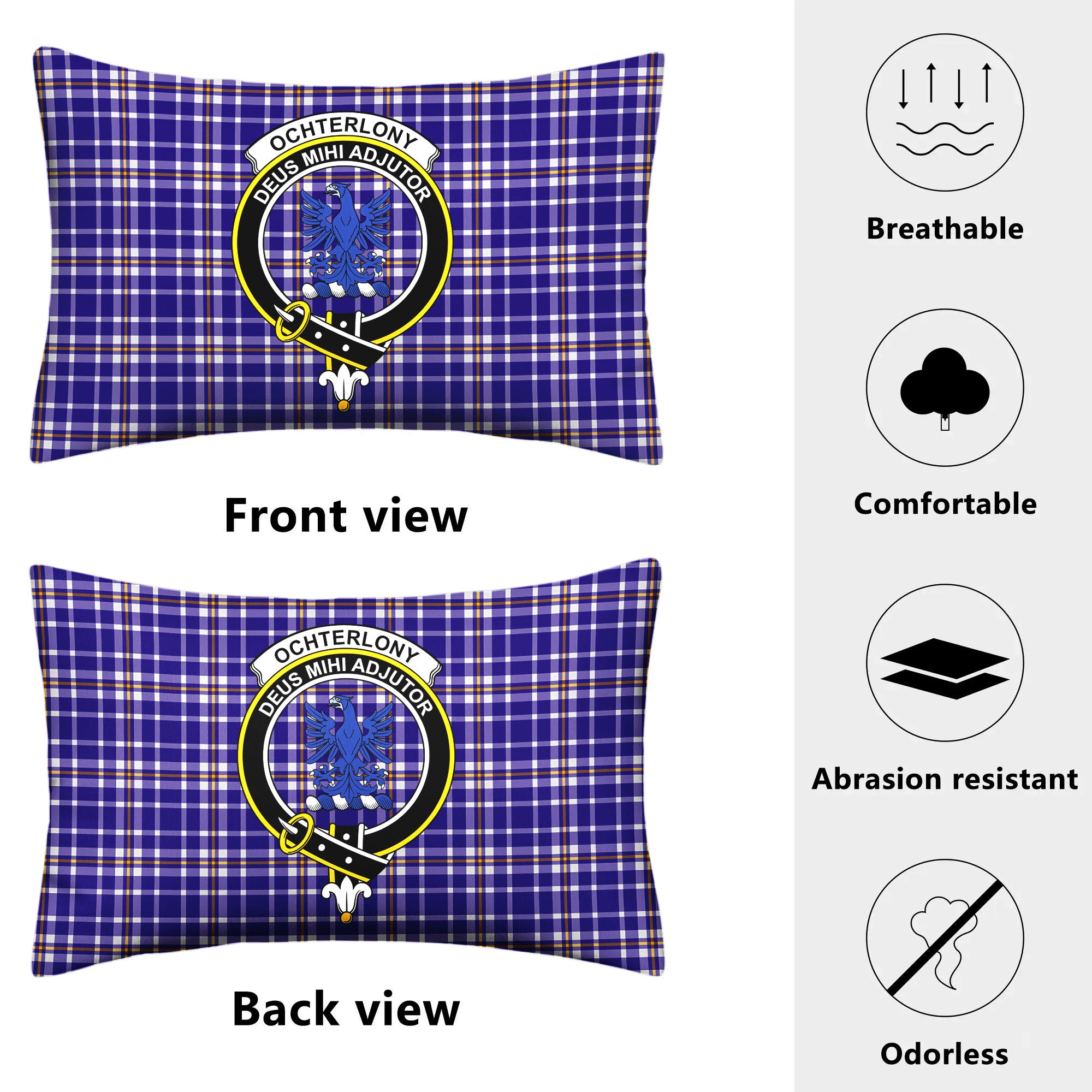 Ochterlony Tartan Crest Pillow Cover