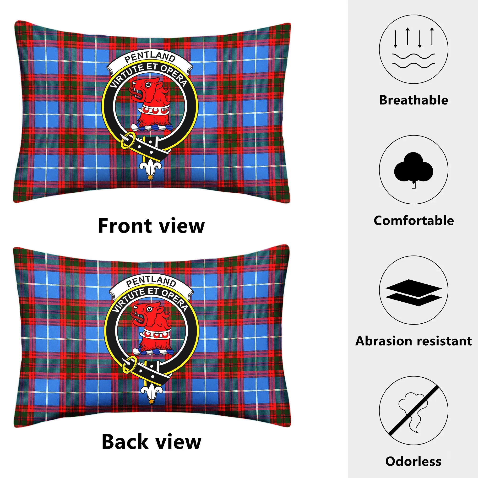 Pentland Tartan Crest Pillow Cover