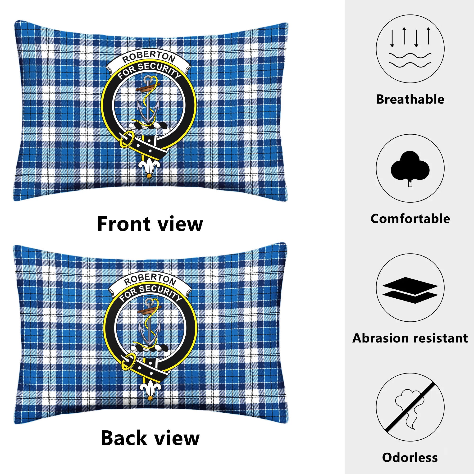 Roberton Tartan Crest Pillow Cover