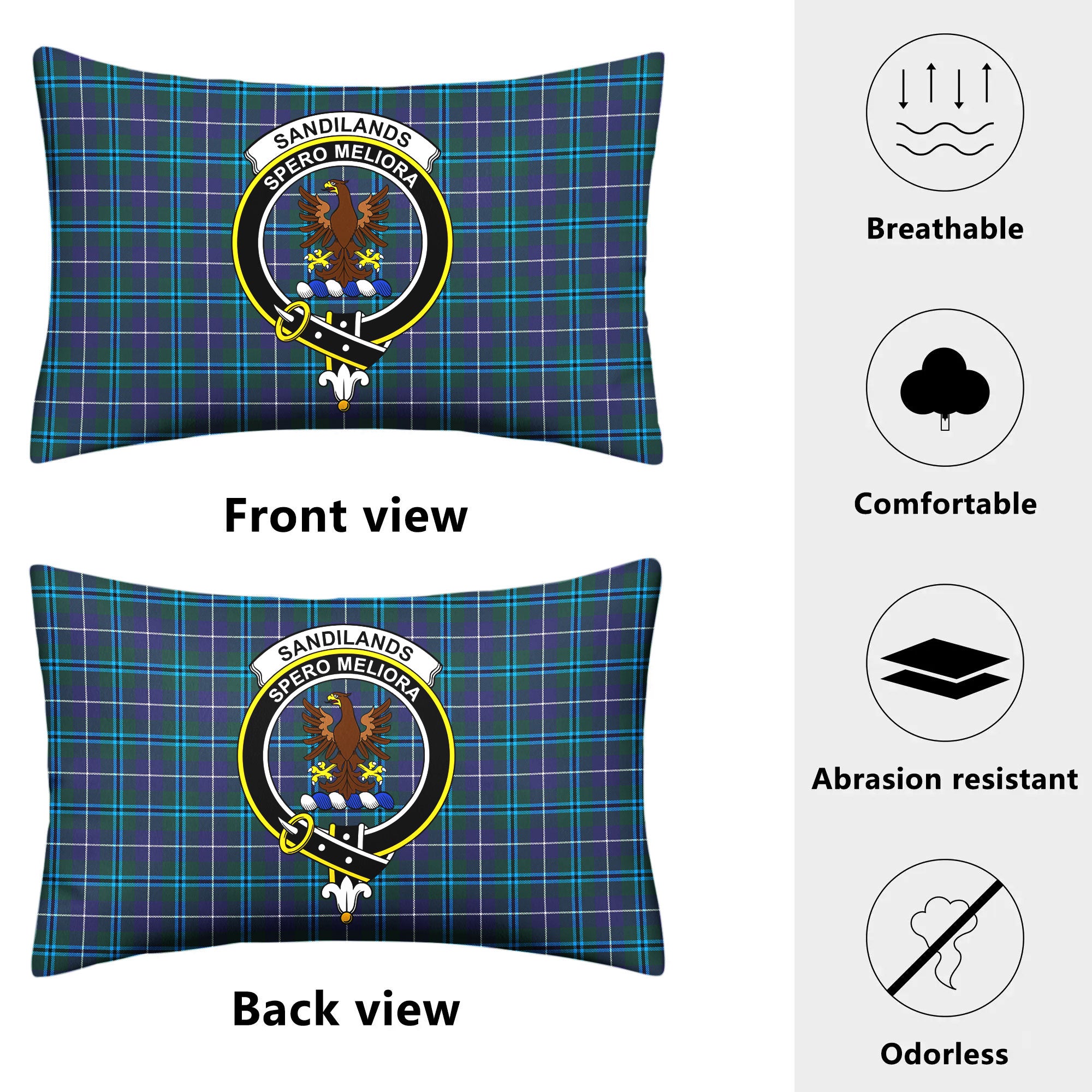 Sandilands Tartan Crest Pillow Cover