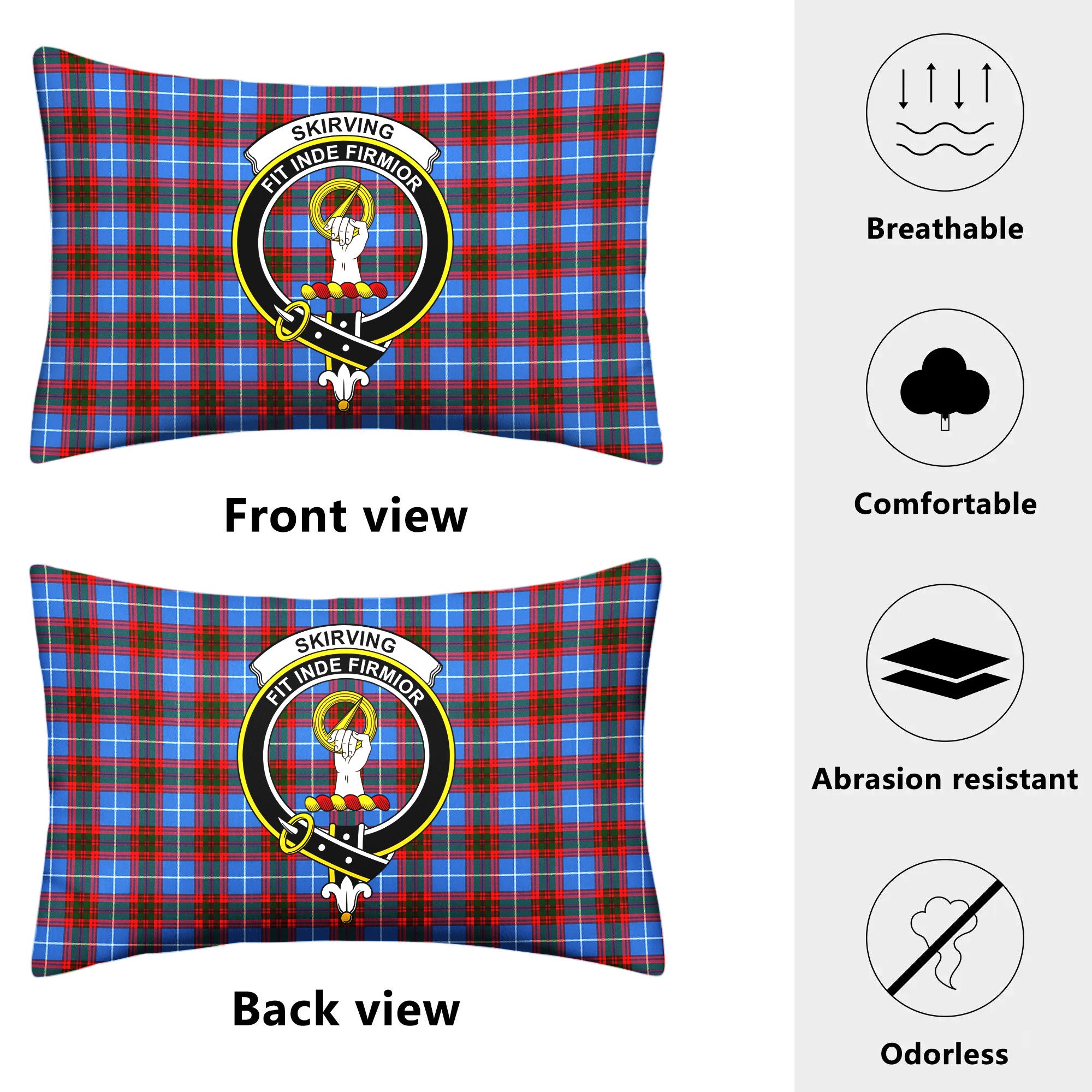 Skirving Tartan Crest Pillow Cover