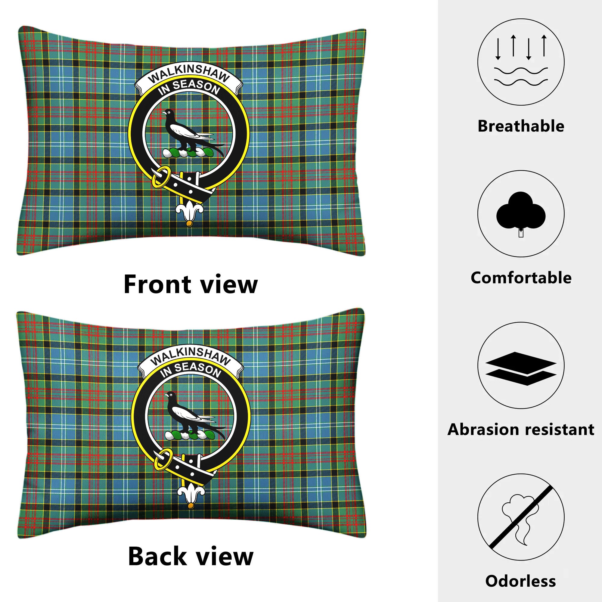 Walkinshaw Tartan Crest Pillow Cover