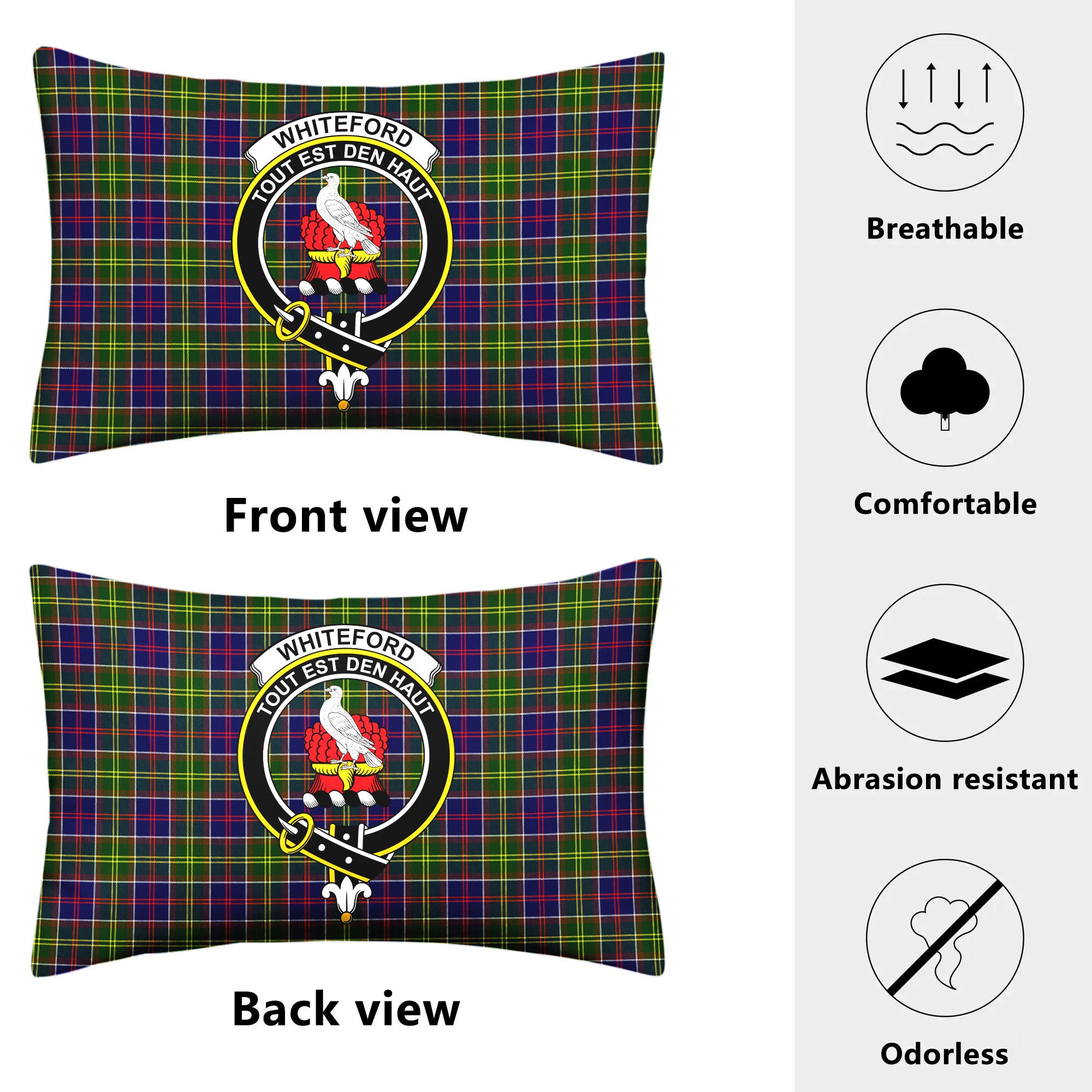 Whiteford Tartan Crest Pillow Cover