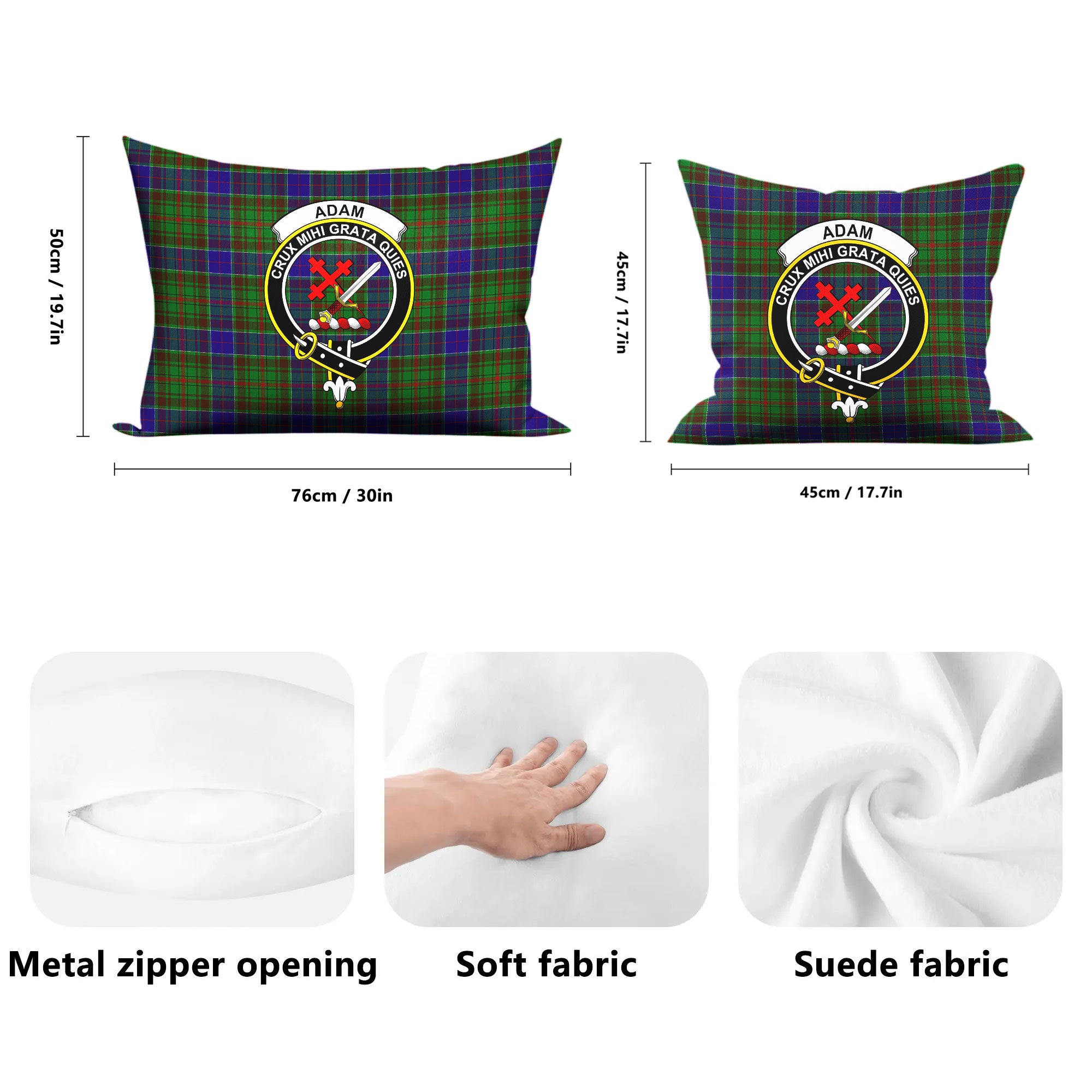 Adam Tartan Crest Pillow Cover