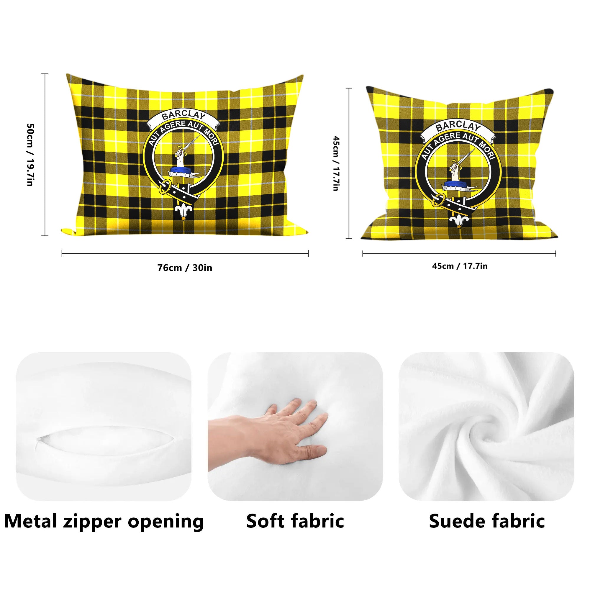 Barclay Dress Modern Tartan Crest Pillow Cover