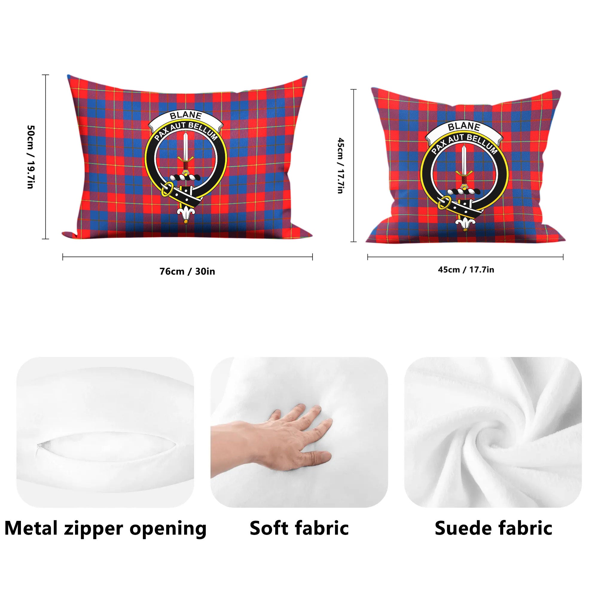 Blane Tartan Crest Pillow Cover