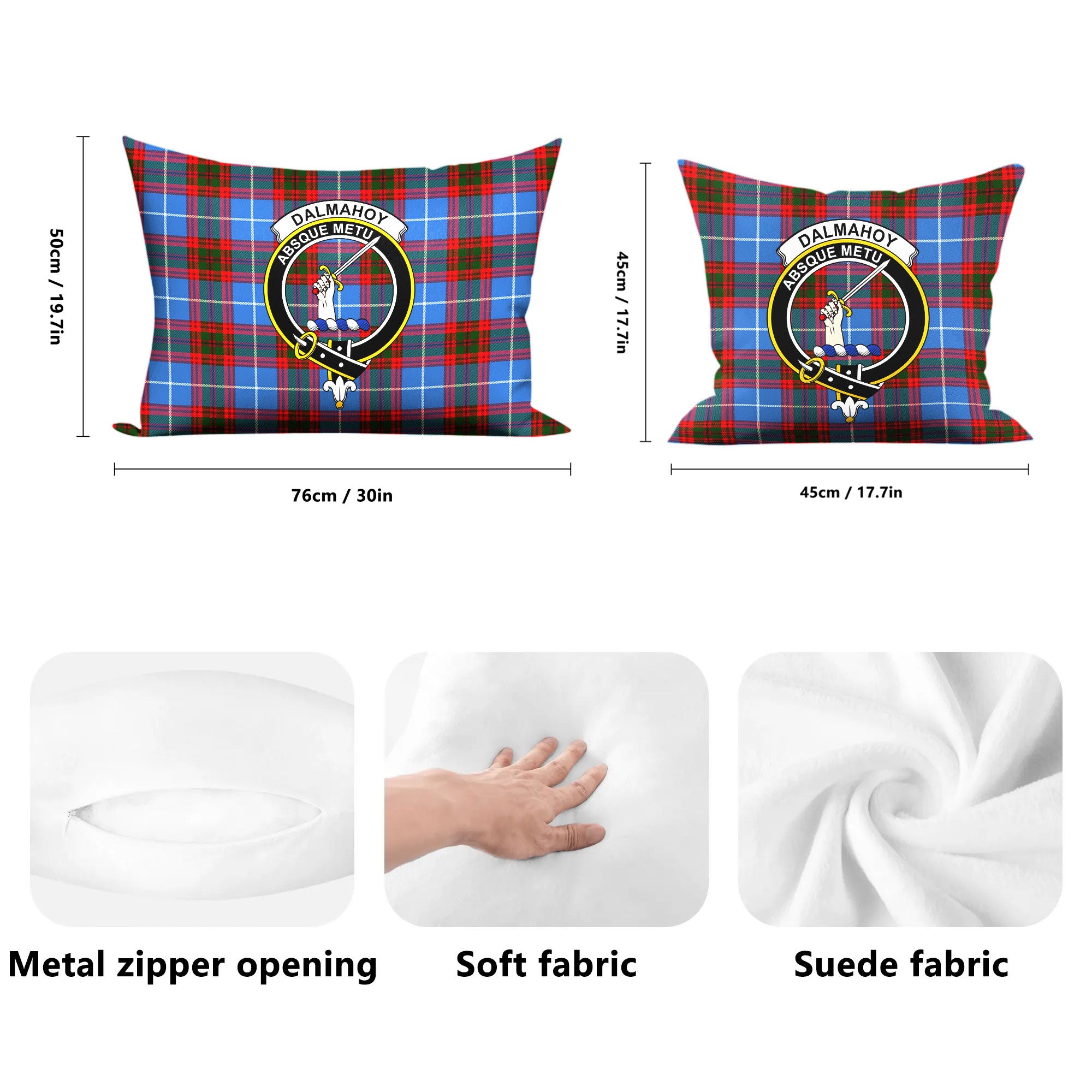 Dalmahoy Tartan Crest Pillow Cover