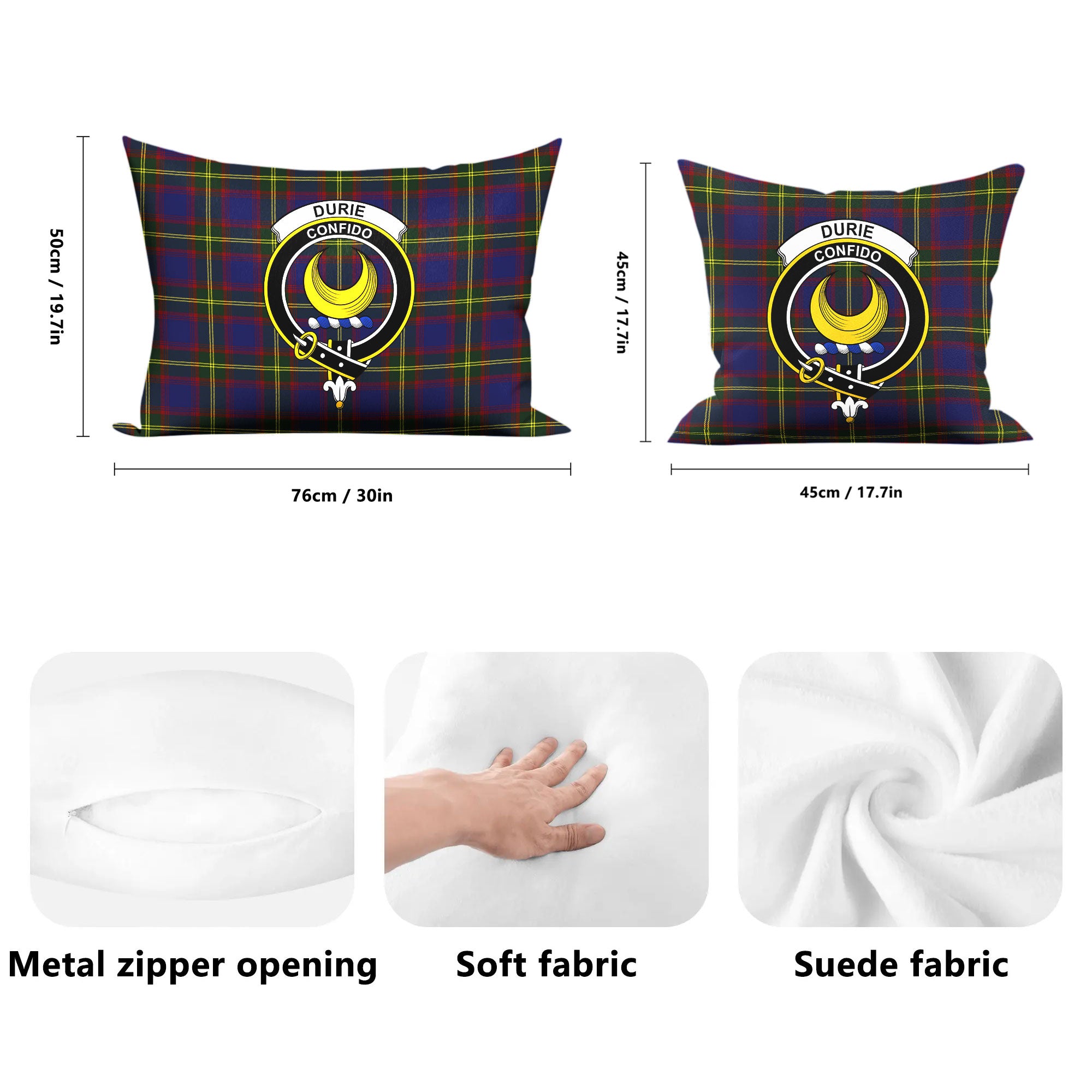 Durie Tartan Crest Pillow Cover