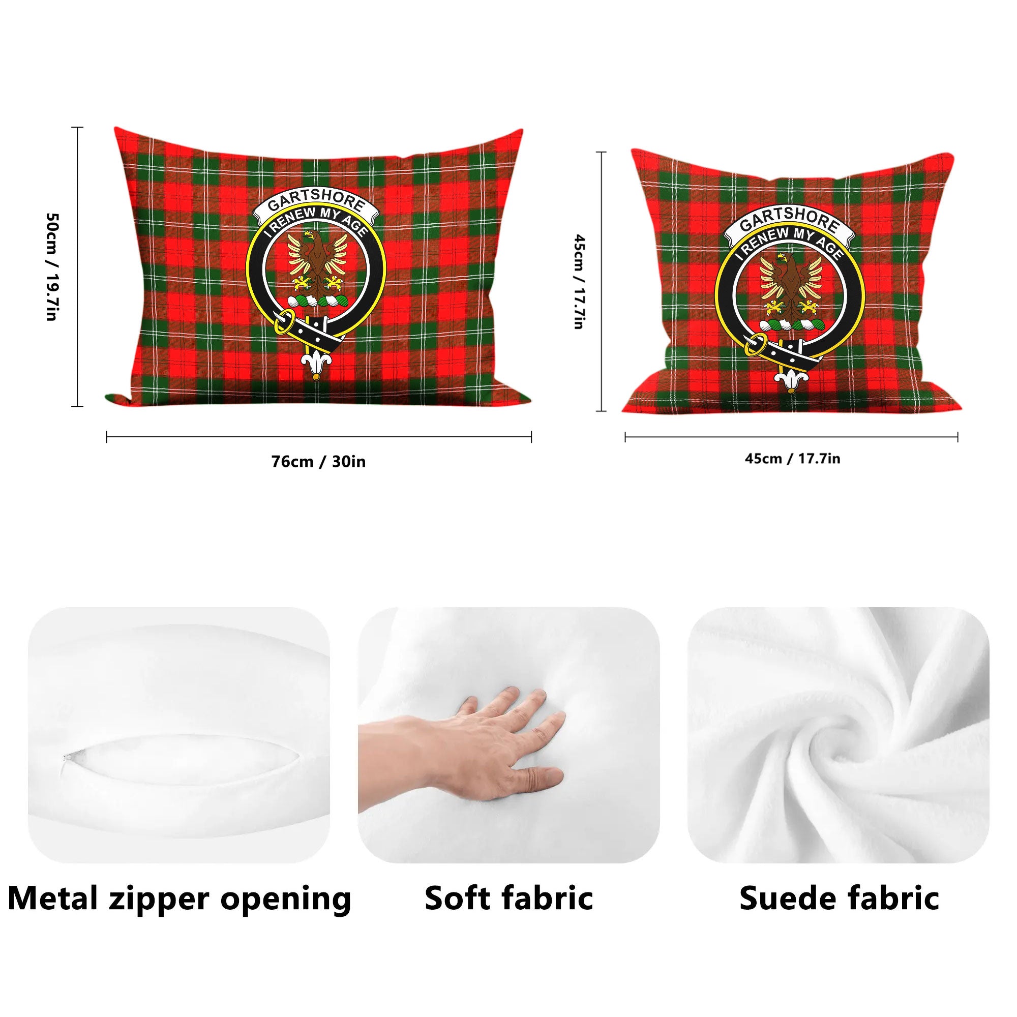 Gartshore Tartan Crest Pillow Cover