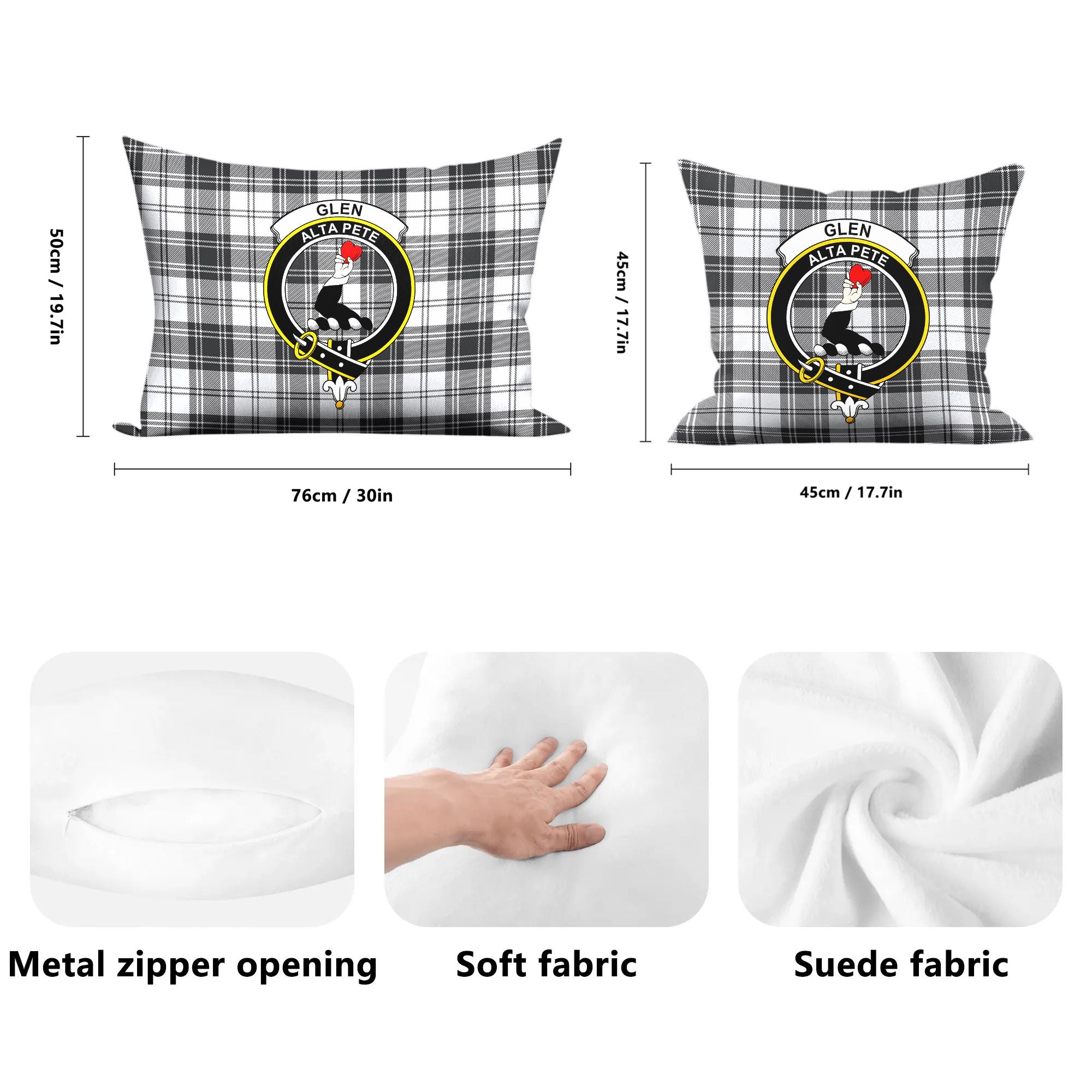 Glen Tartan Crest Pillow Cover