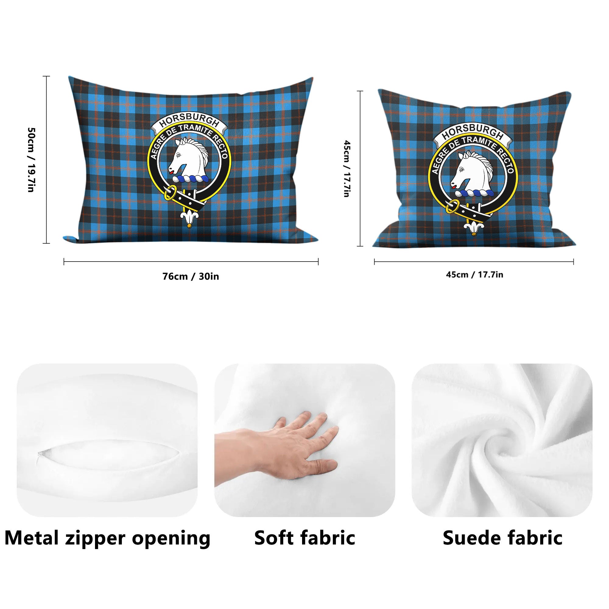 Horsburgh Tartan Crest Pillow Cover