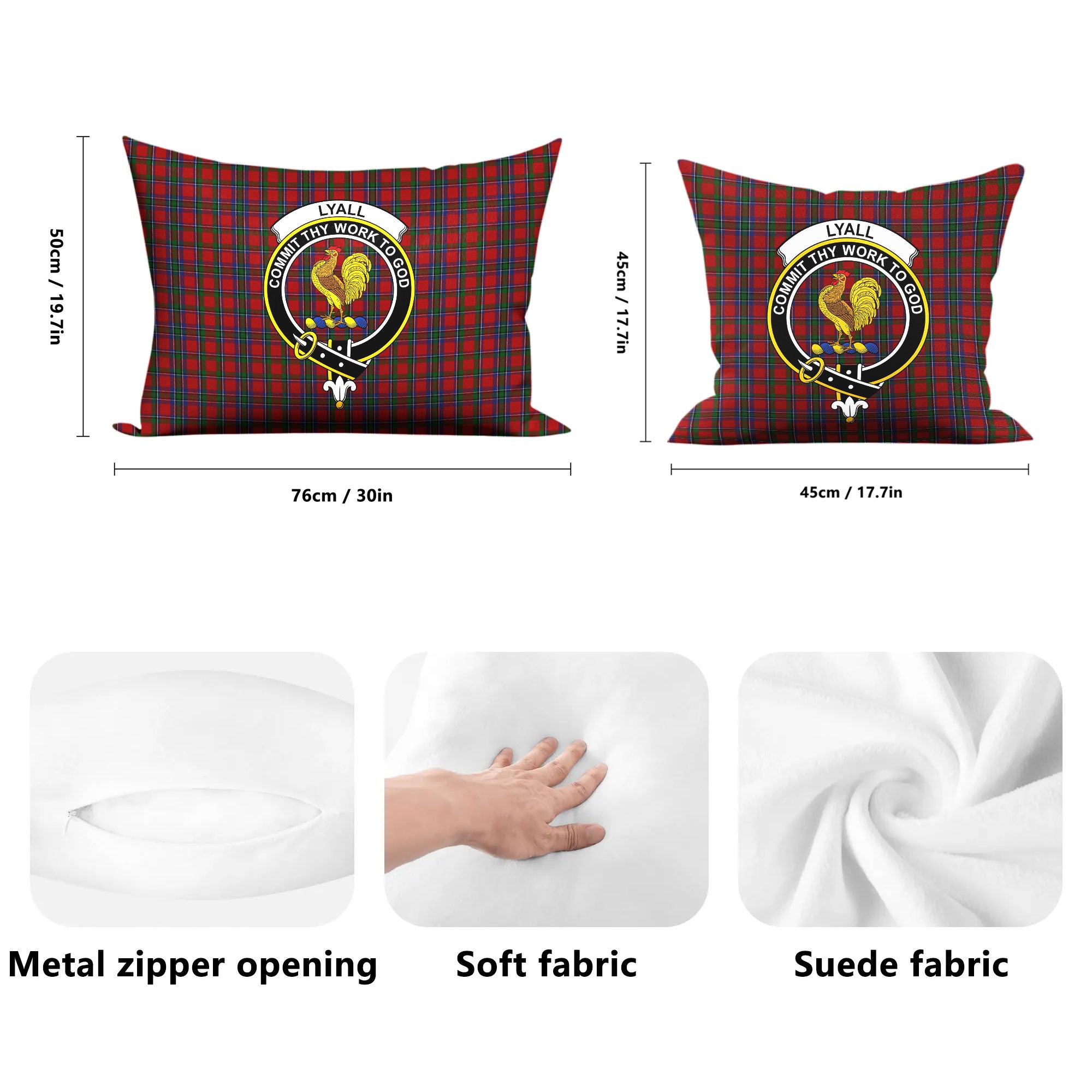 Lyall Tartan Crest Pillow Cover