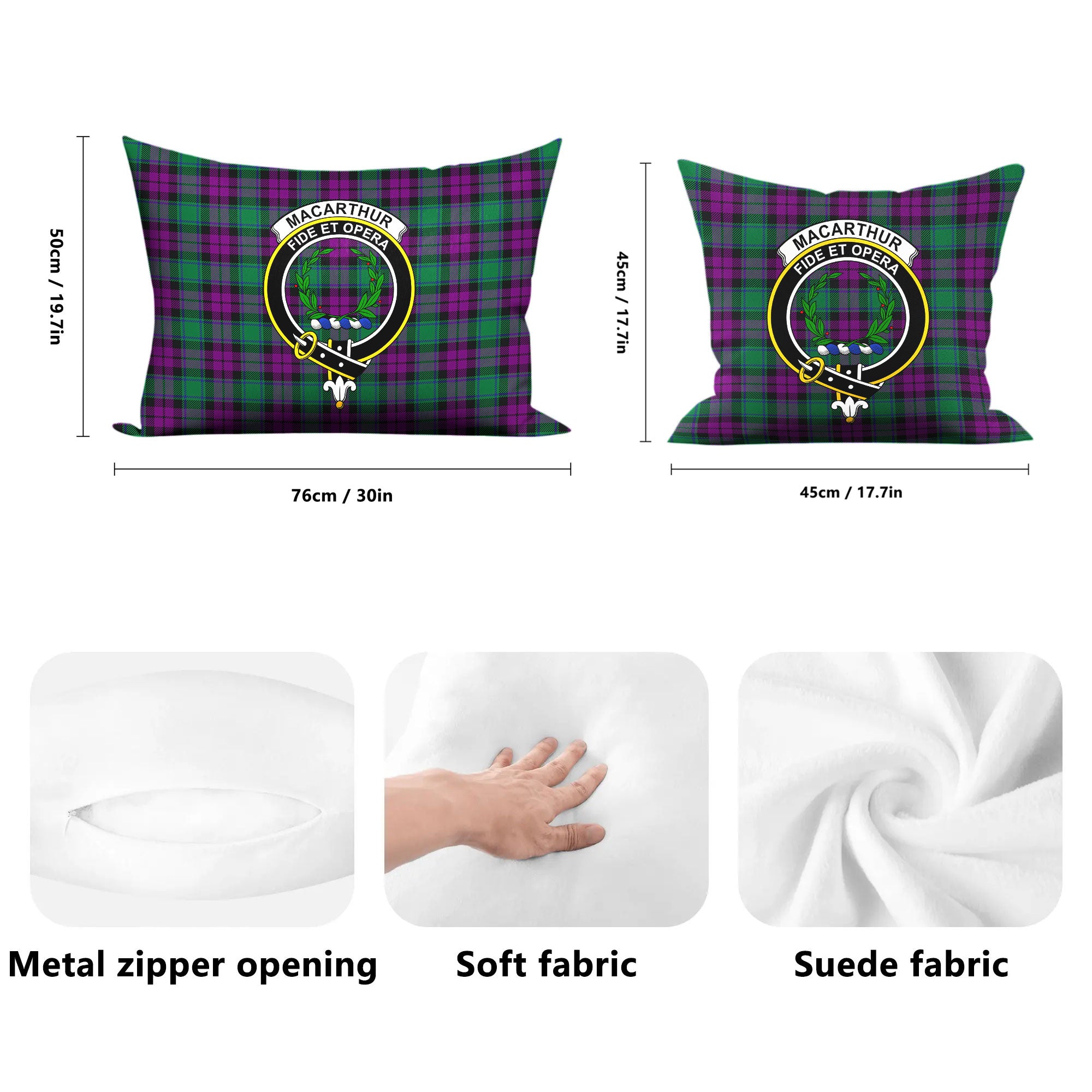 MacArthur - Milton Tartan Crest Pillow Cover