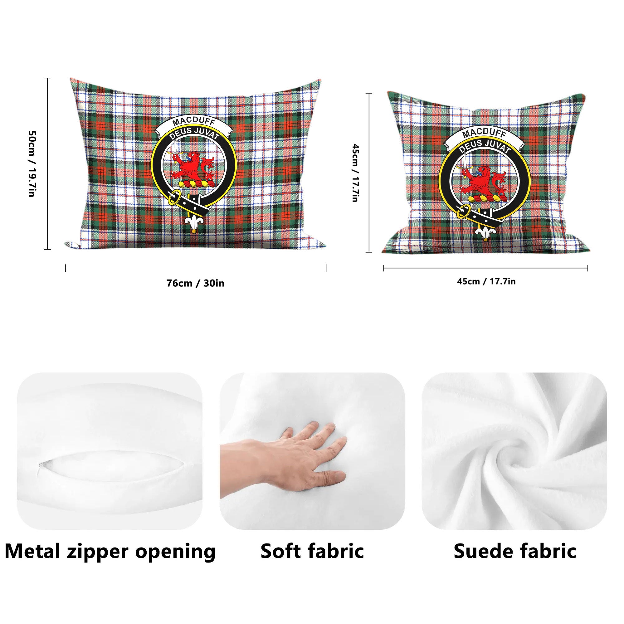 MacDuff Dress Ancient Tartan Crest Pillow Cover