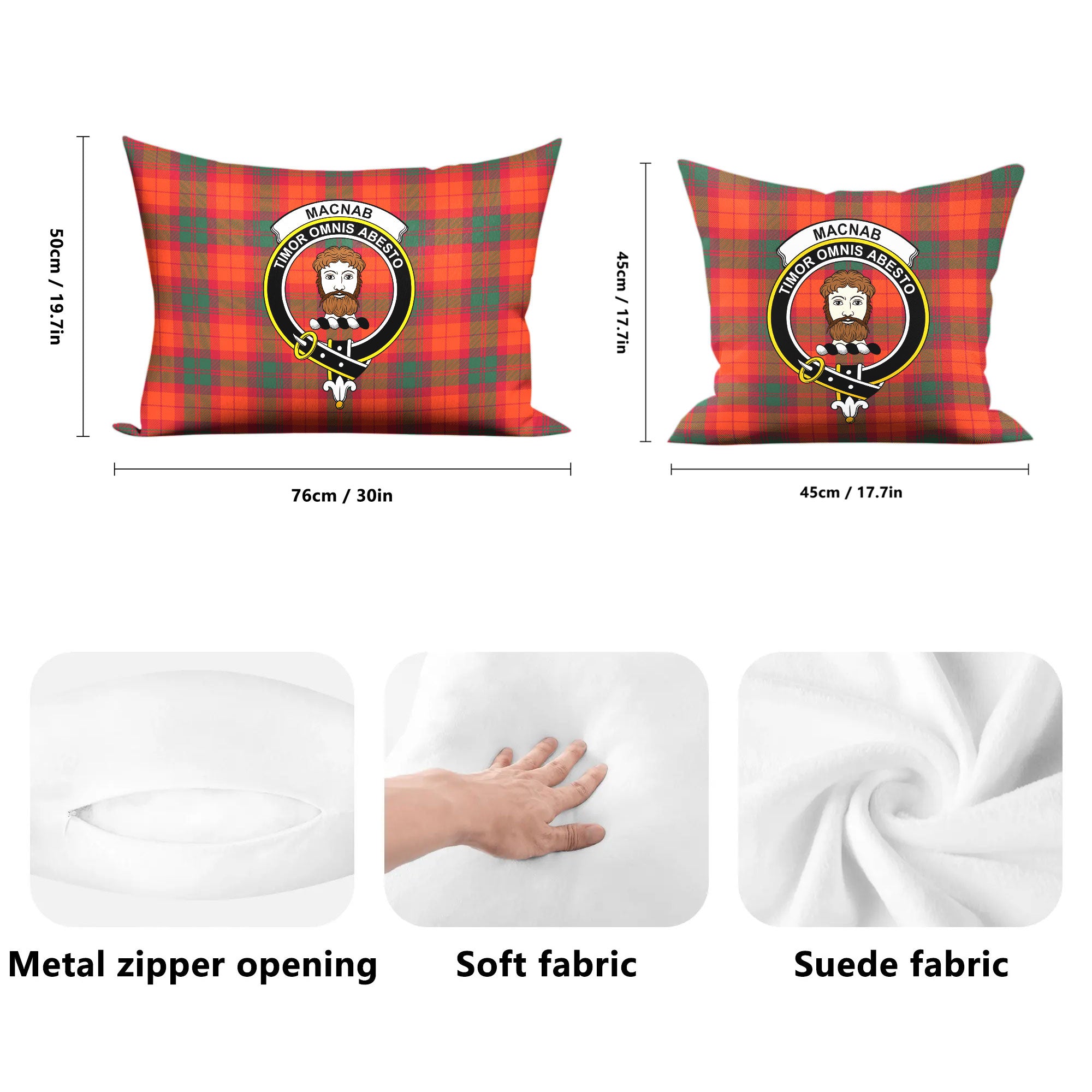 MacNab Ancient Tartan Crest Pillow Cover