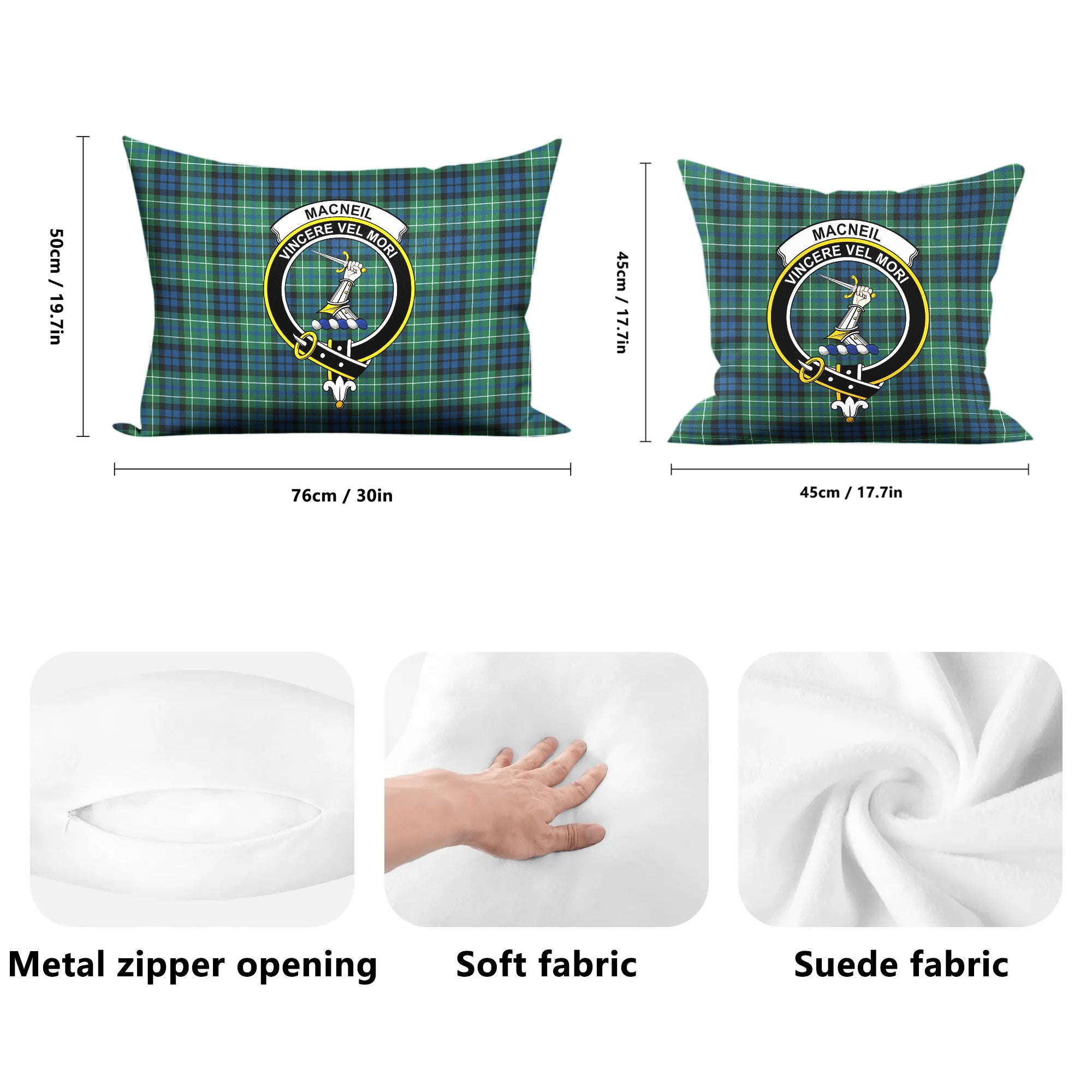 MacNeil of Colonsay Ancient Tartan Crest Pillow Cover