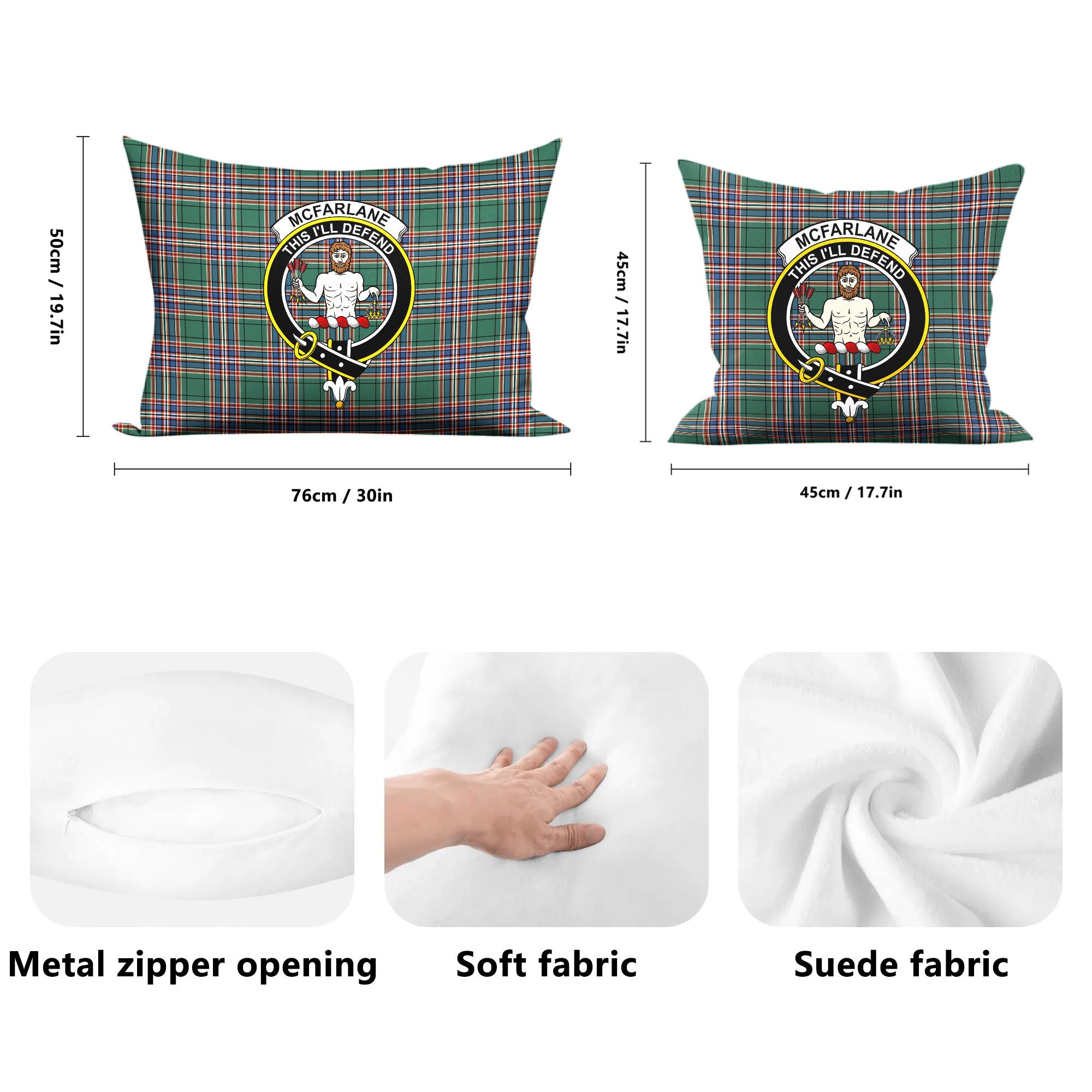 McFarlane Hunting Ancient Tartan Crest Pillow Cover