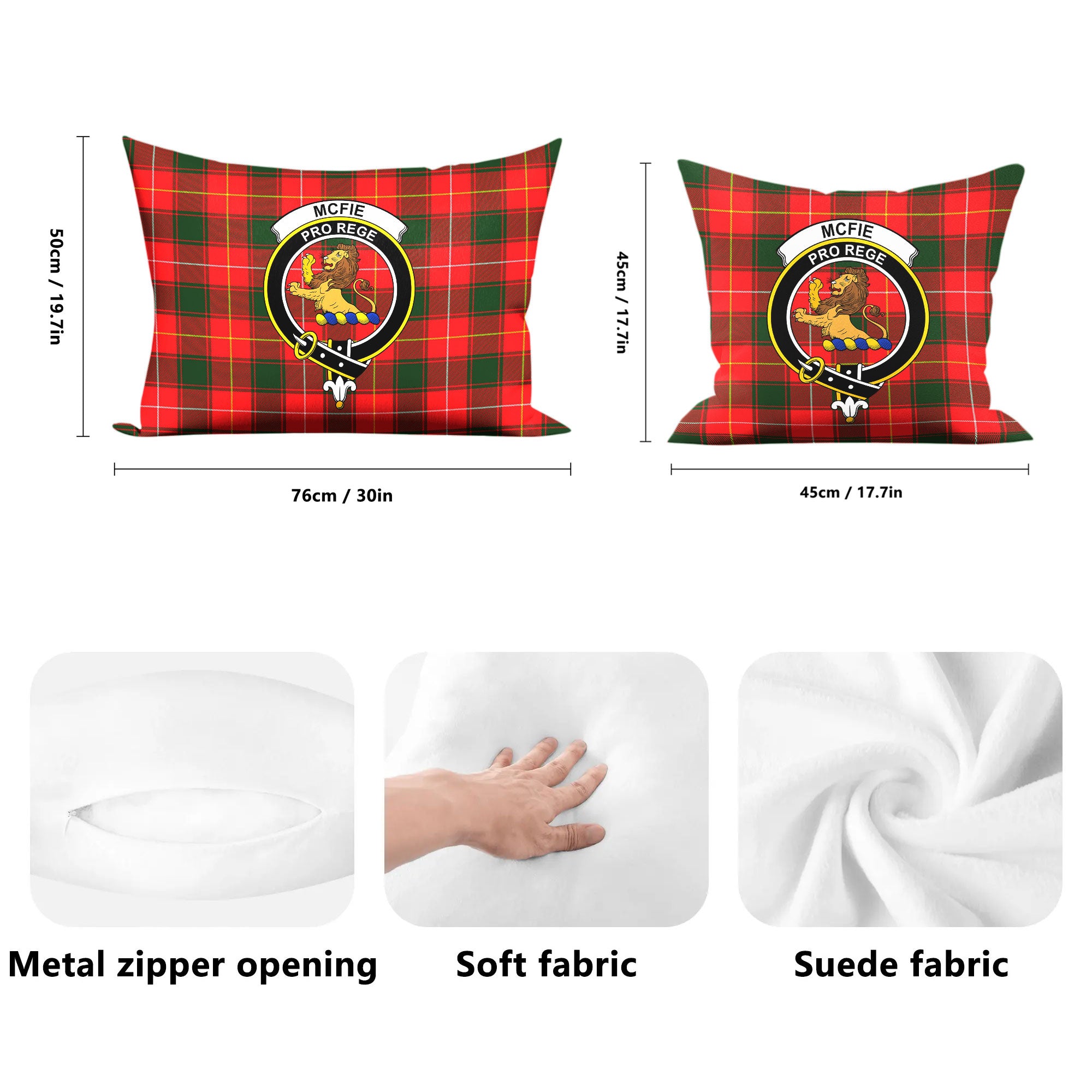 McFie Tartan Crest Pillow Cover