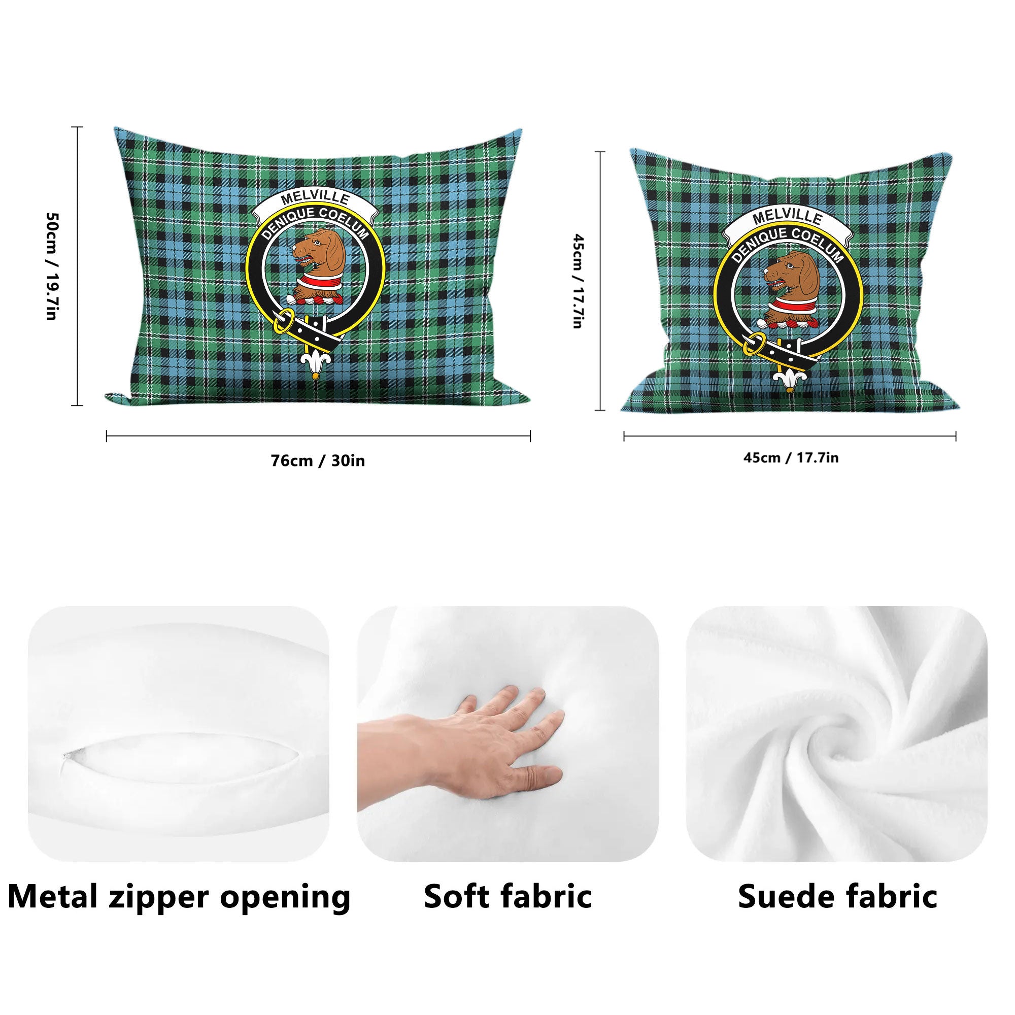 Melville Tartan Crest Pillow Cover