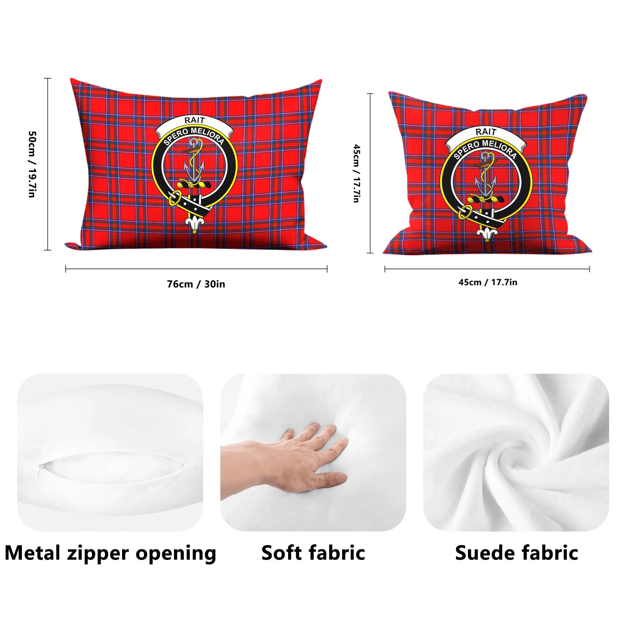 Rait Tartan Crest Pillow Cover