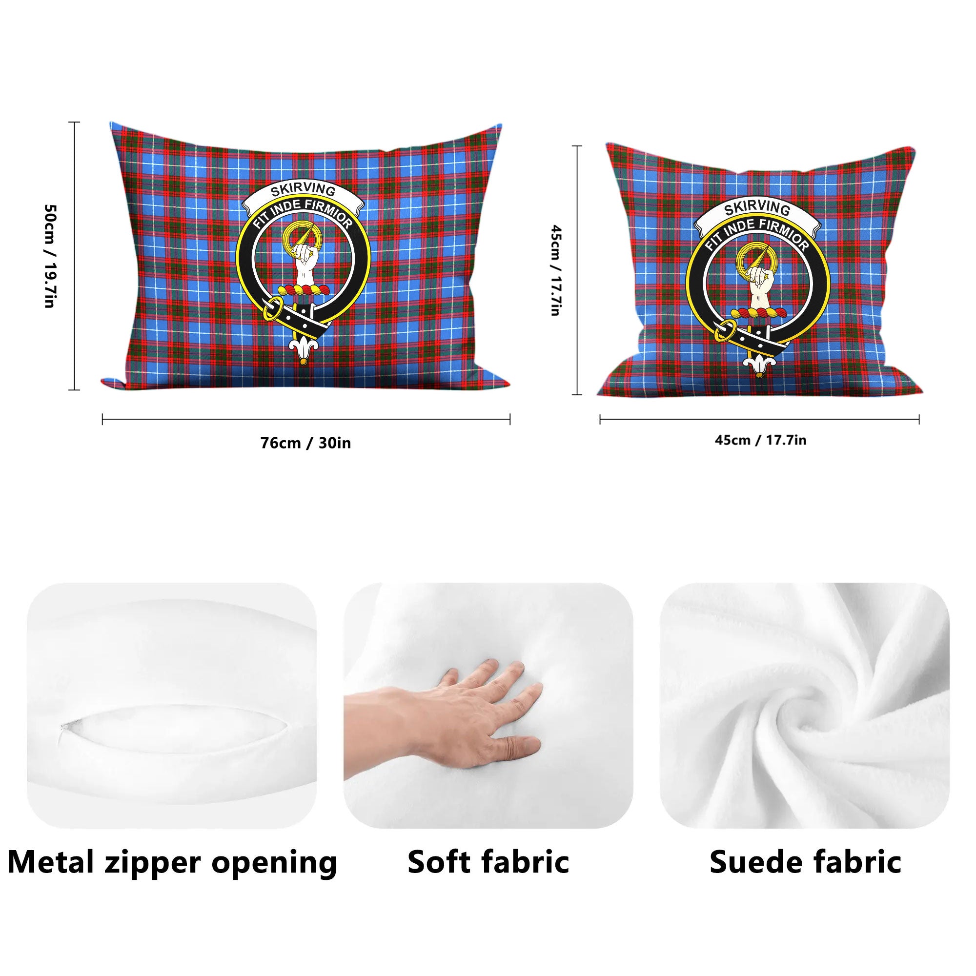 Skirving Tartan Crest Pillow Cover