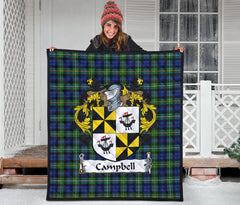 Campbell Argyll Ancient Tartan Coat of Arms Quilt