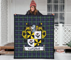 Campbell Argyll Modern Tartan Coat of Arms Quilt